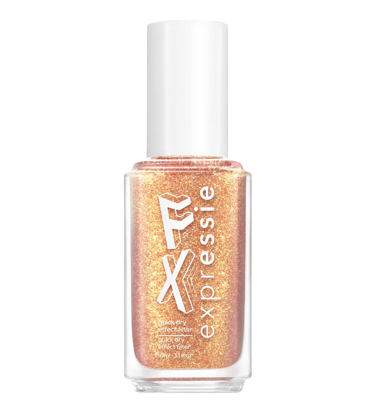 Essie Expressie FX Filter Quick-Dry Vegan Nail Polish - 24K Gold Glitter Shimmer Top Coat - 0.33 fl oz - Fast Shipping Worldwide - Buy Online on GoSupps.com