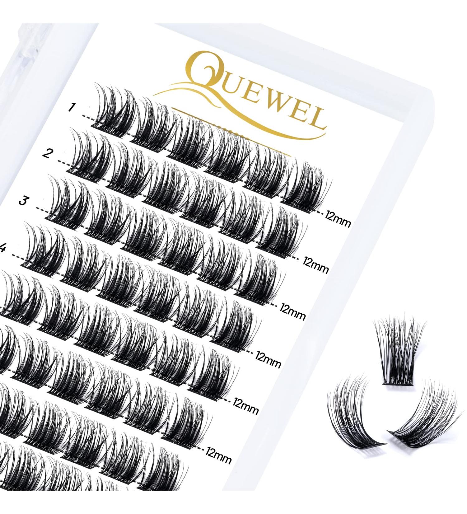 Buy 12mm Individual Quewel Eyelashes - Natural DIY Extensions Segments for Makeup - 1 Pack - Buy Online on GoSupps.com