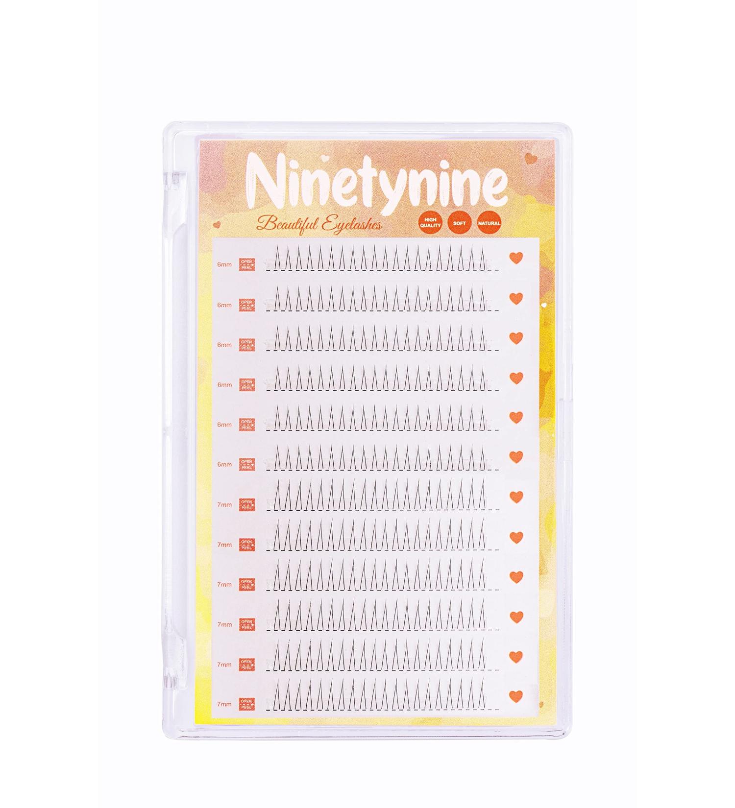 Ninetynine 240pcs V Shape 6-7mm Natural Bottom Lash Extension Clusters - Buy Online on GoSupps.com