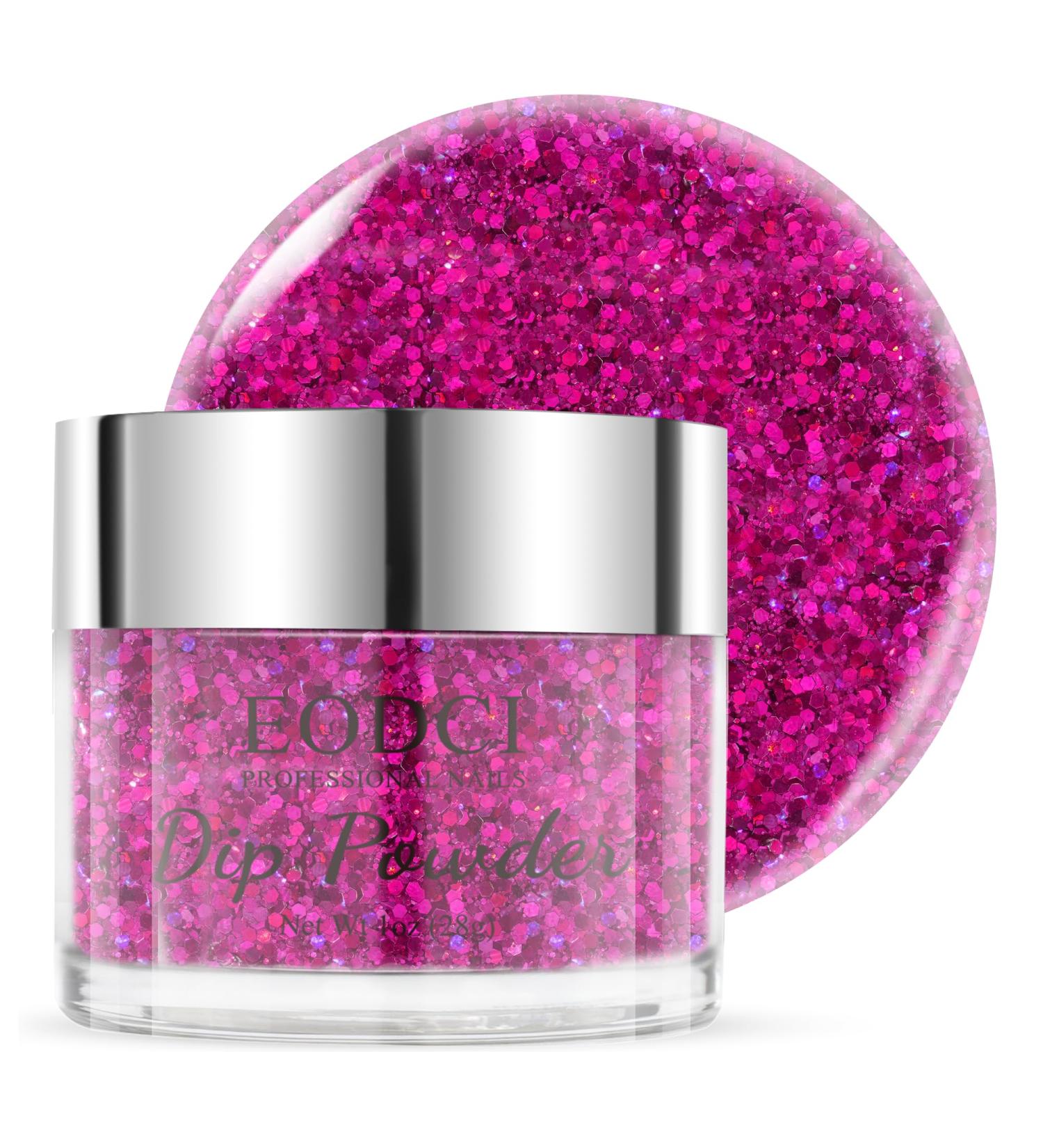 Poudre de trempage pour ongles rose fluo paillettes pour d butant manucure bricolage maison cadeau pas besoin de lampe ongles Hot Pink-Sparkle - Buy Online on GoSupps.com