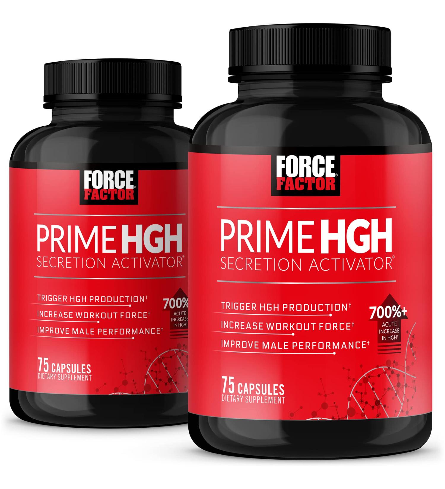 Force Factor Prime HGH Secretion Activator 2-Pack HGH Supplement for Men with AlphaSize to Help Trigger HGH Production Increase Workout Force & Improve Performance 150 Capsules 75 Count (Pack of 2) - Buy Online on GoSupps.com