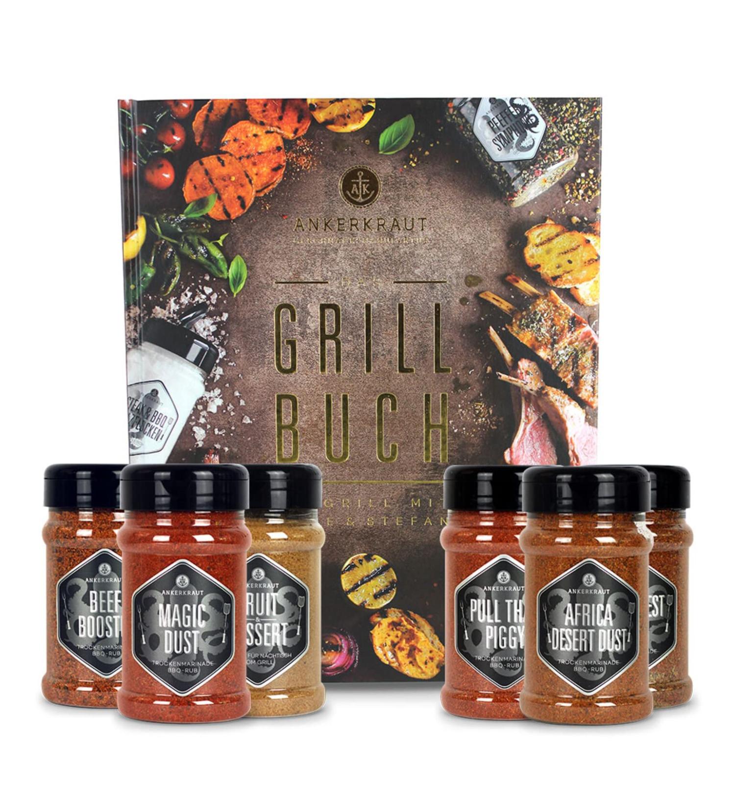 Ankerkraut Grill Book Set | 6 Shakers & 1320g Spices Bundle - Elevate Your BBQ Experience! - Buy Online on GoSupps.com