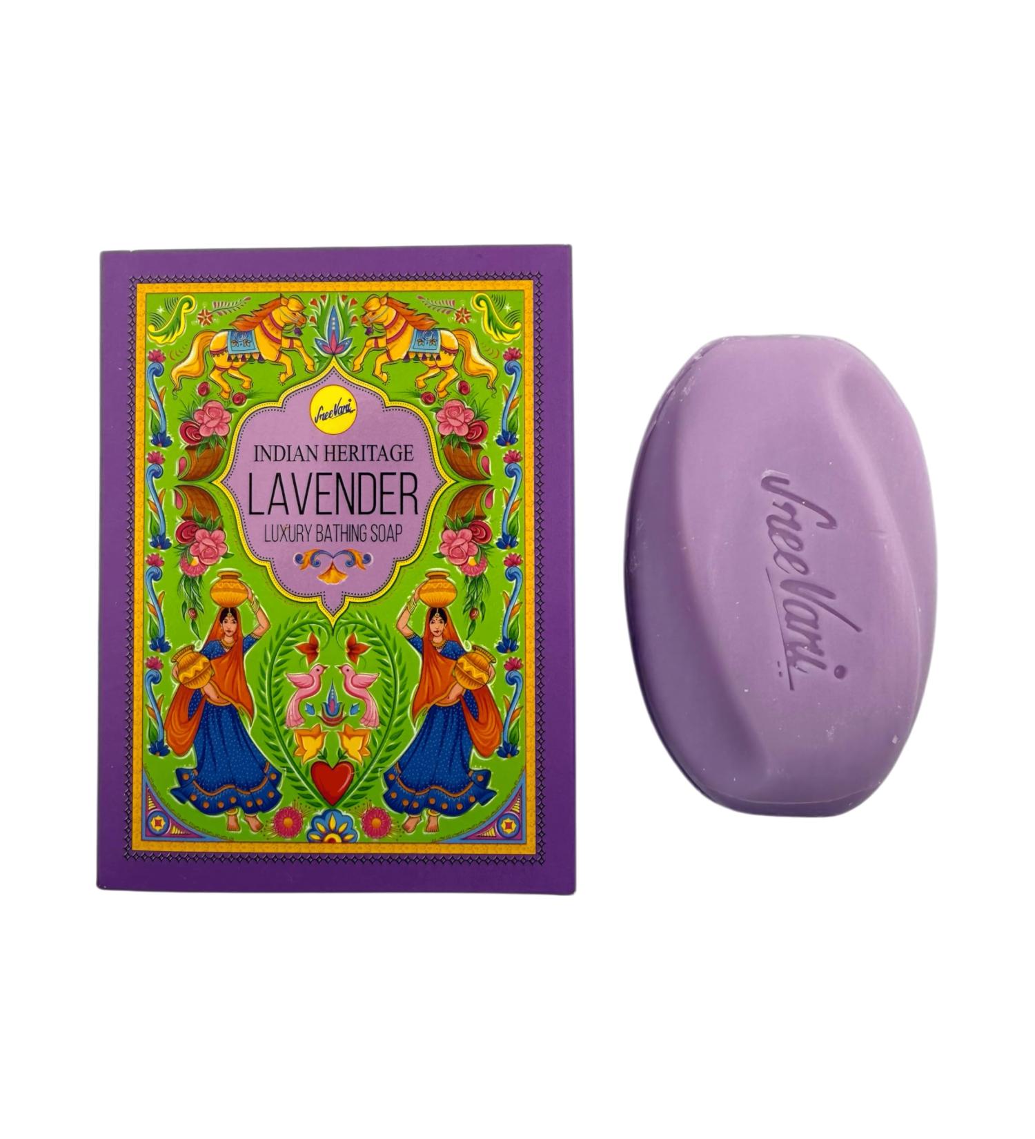  HOSTENATURA HOSTENATURA SREE VANI Indian Heritage Lavender Bath Soap 75g Relaxing Floral Scent Gentle Cleansing and Daily Skin Care Fresh and Long-Lasting Fragrance - Buy Online on GoSupps.com