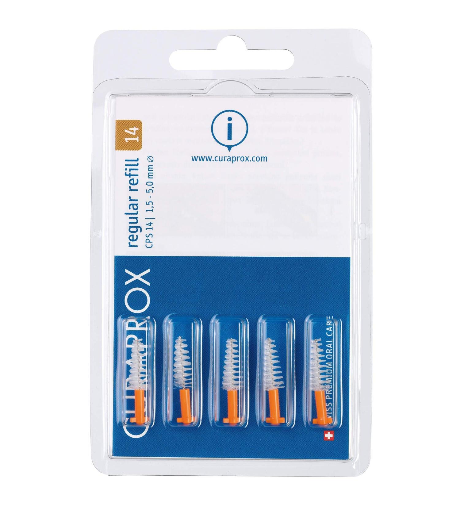 Curaprox CPS 14 Interdental Brush - Orange Conical 1 Pack (5 Pieces) | Best for Oral Hygiene - Buy Online on GoSupps.com