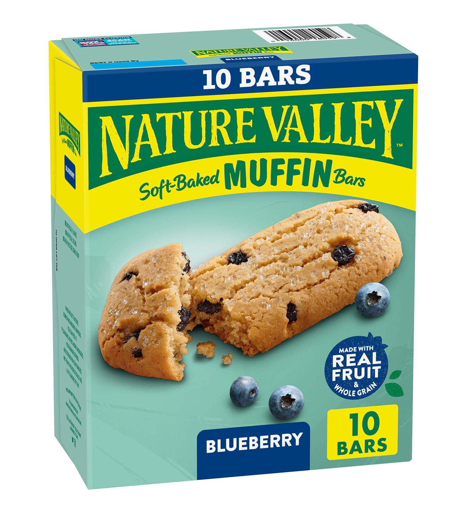 Nature Valley Blueberry Soft-Baked Muffin Bars | Snack Bars 1.24 oz 10 ct - Buy Online on GoSupps.com