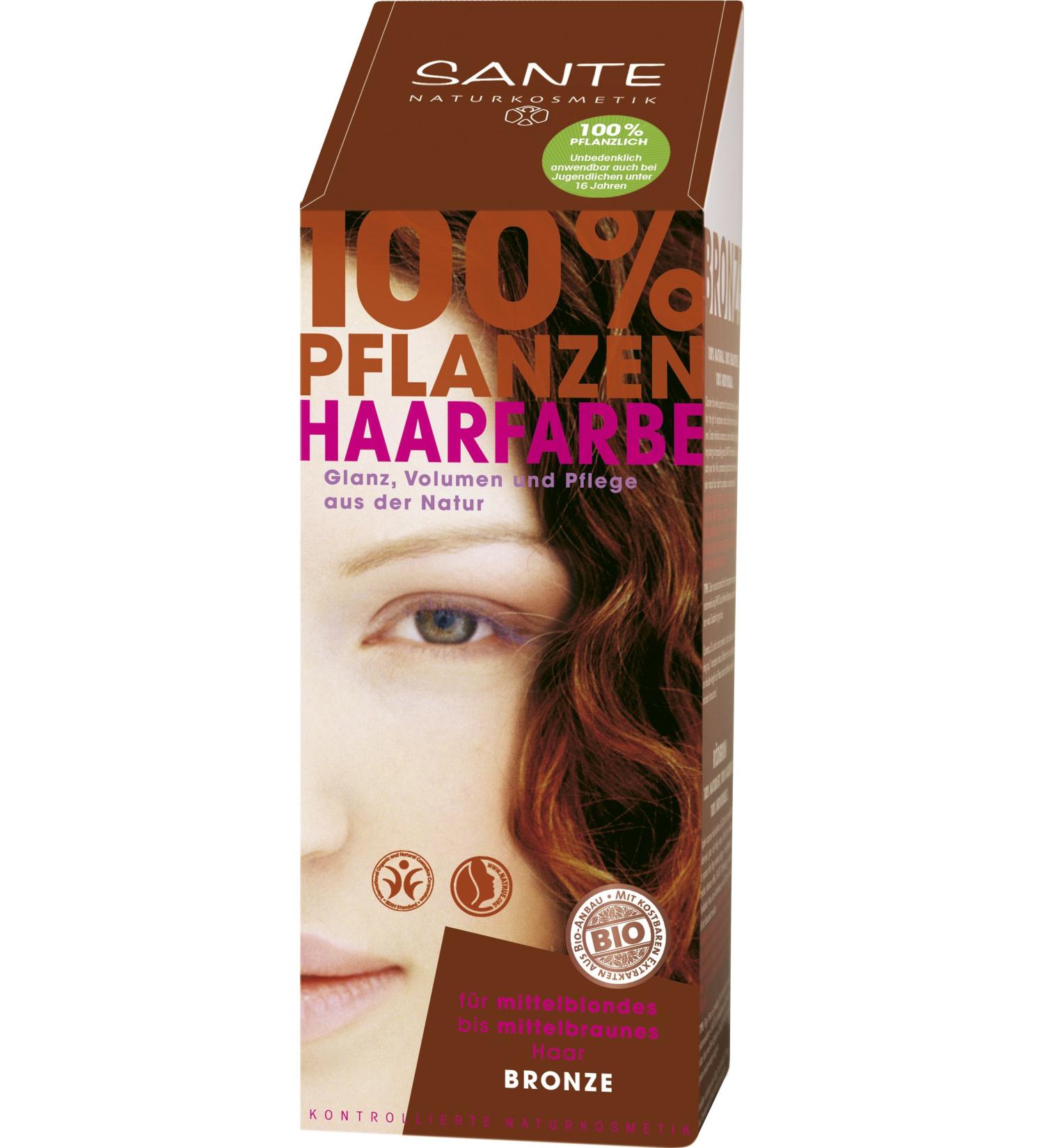 SANTE Natural Cosmetics Plant Hair Color Powder - Bronze Henna Powder 100g for Vibrant Color & Shine - Buy Online on GoSupps.com