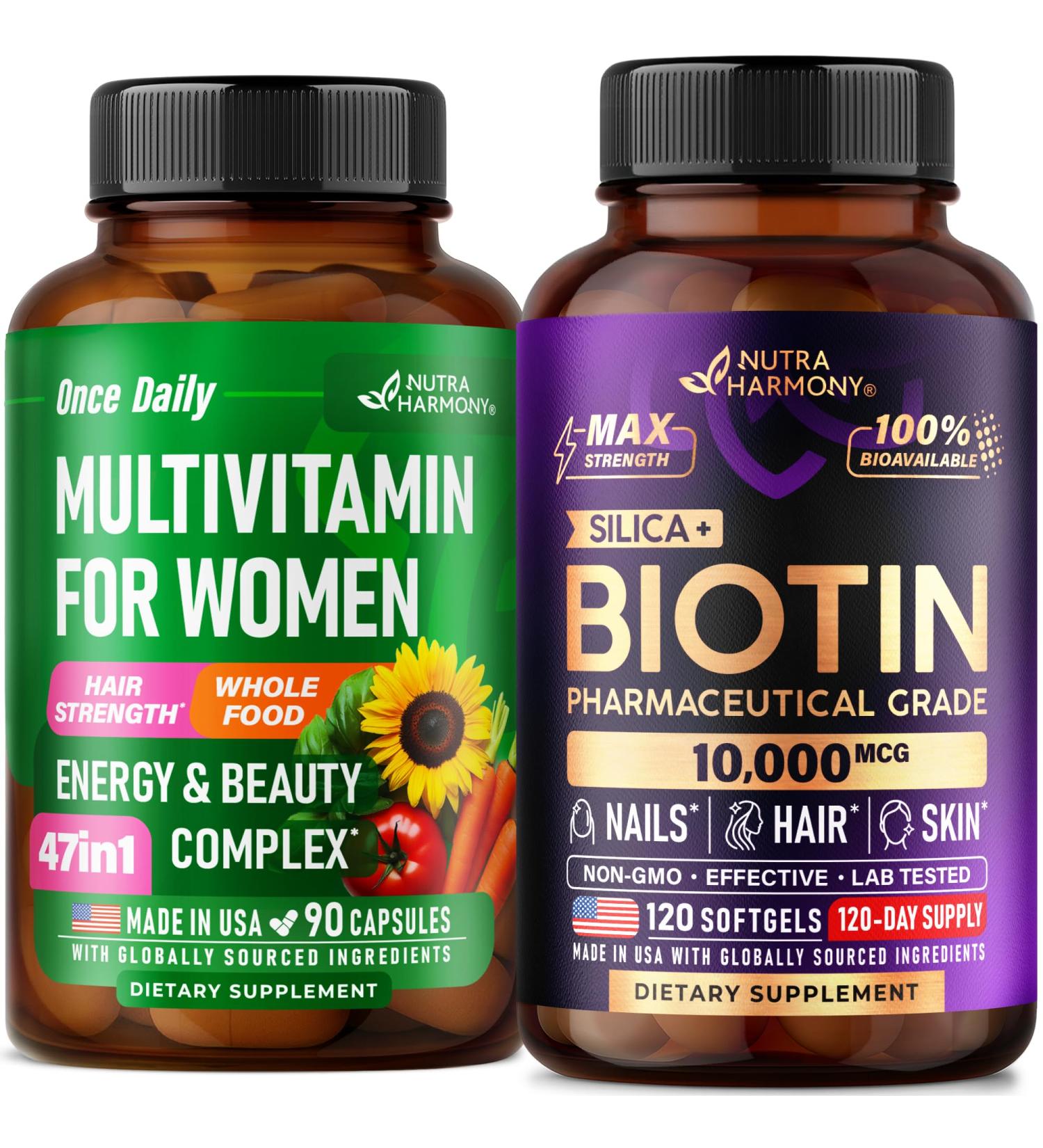 NUTRAHARMONY Multivitamins for Women & Biotin Softgels