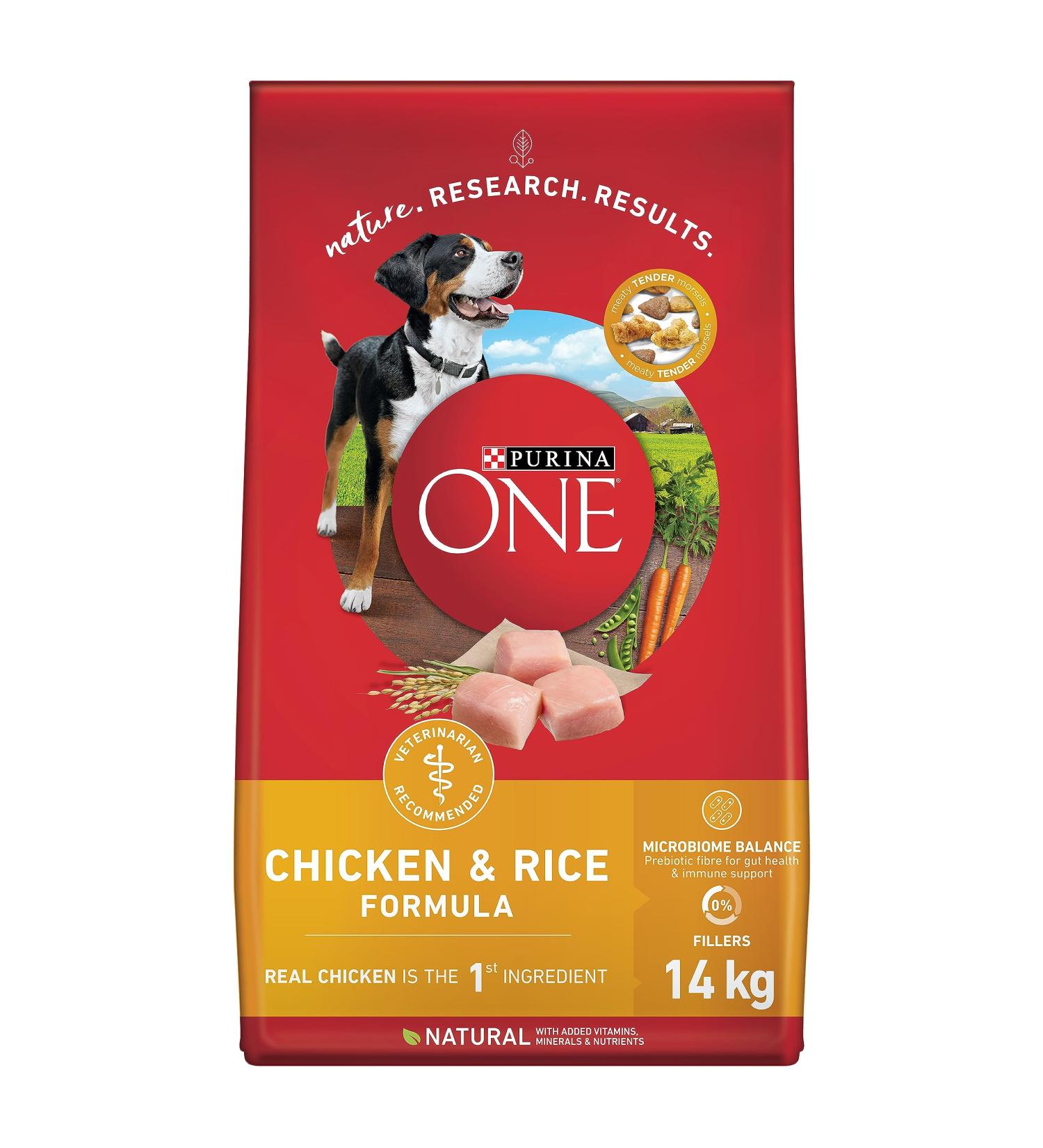 Purina ONE Smartblend Natural Dry Dog Food Chicken & Rice 14 kg 14 kg (Pack of 1) Dry Dog Food - Buy Online on GoSupps.com