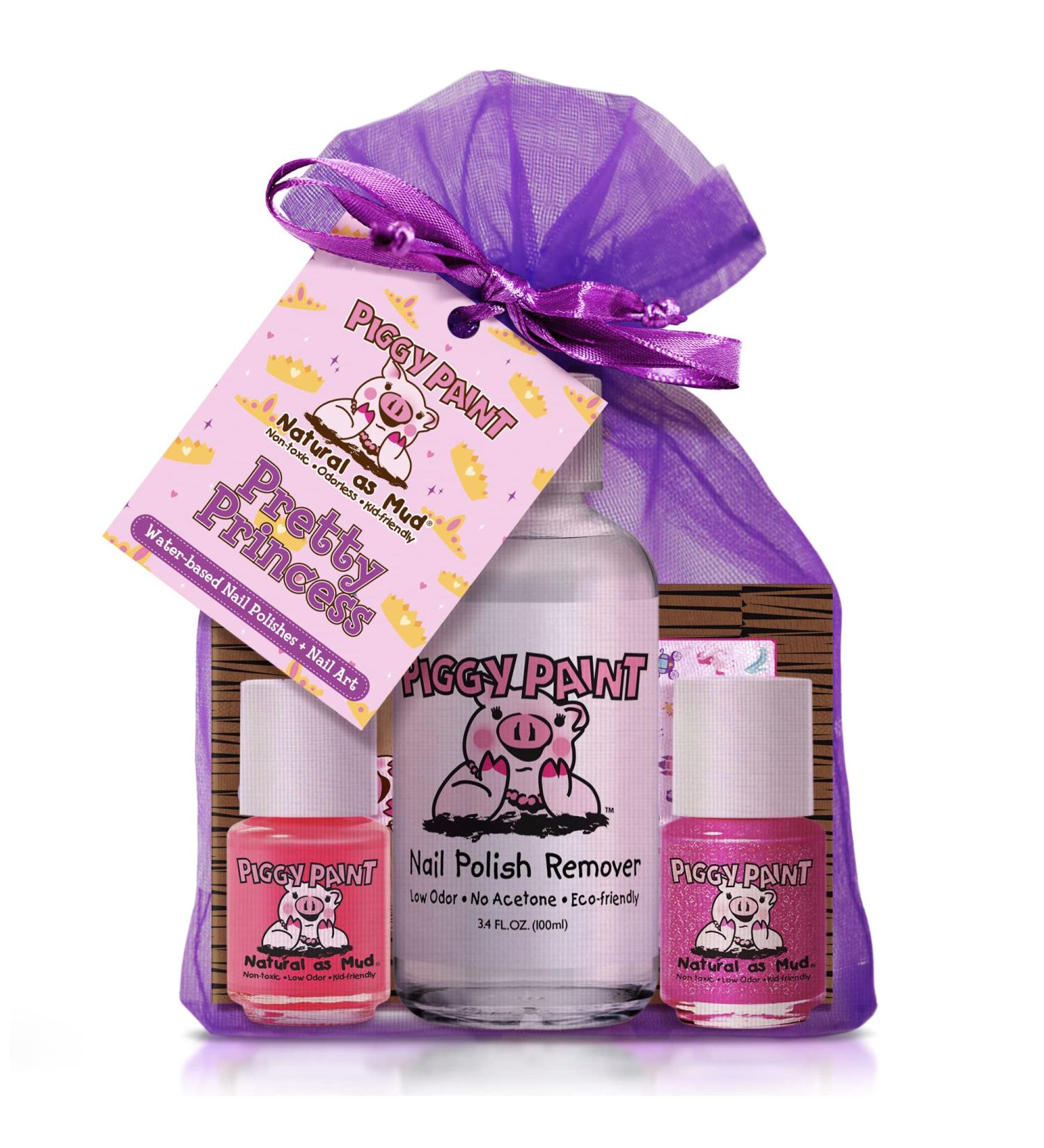 Piggy Paint Pretty Princess Nail Polish Gift Set - Non-Toxic, Cruelty-Free, Vegan, Low Odor for Kids - Buy Online on GoSupps.com
