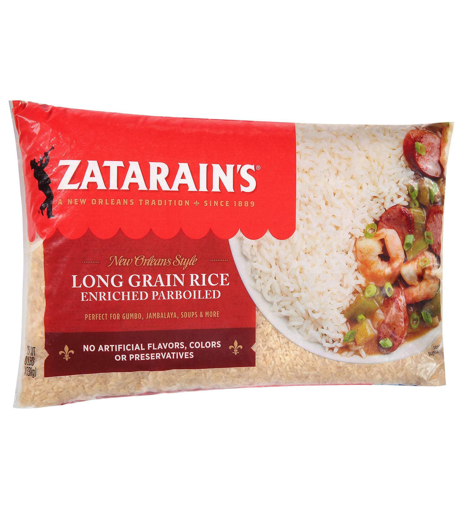 Zatarains Enriched Parboiled Long Grain Rice 10 lb - 10 Pound Pack - Premium Quality Rice - Buy Online on GoSupps.com