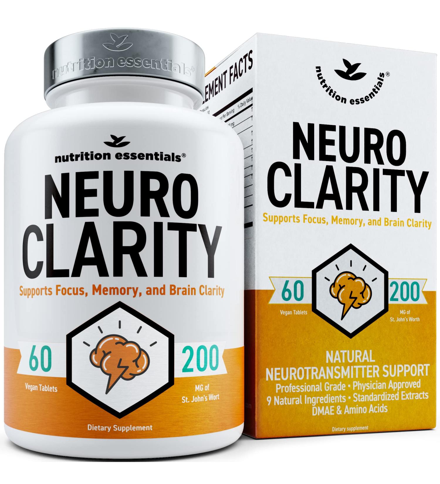Nutrition Essentials Nootropic Brain Booster Supplement - 60 Capsules for Enhanced Focus & Memory - Buy Online on GoSupps.com