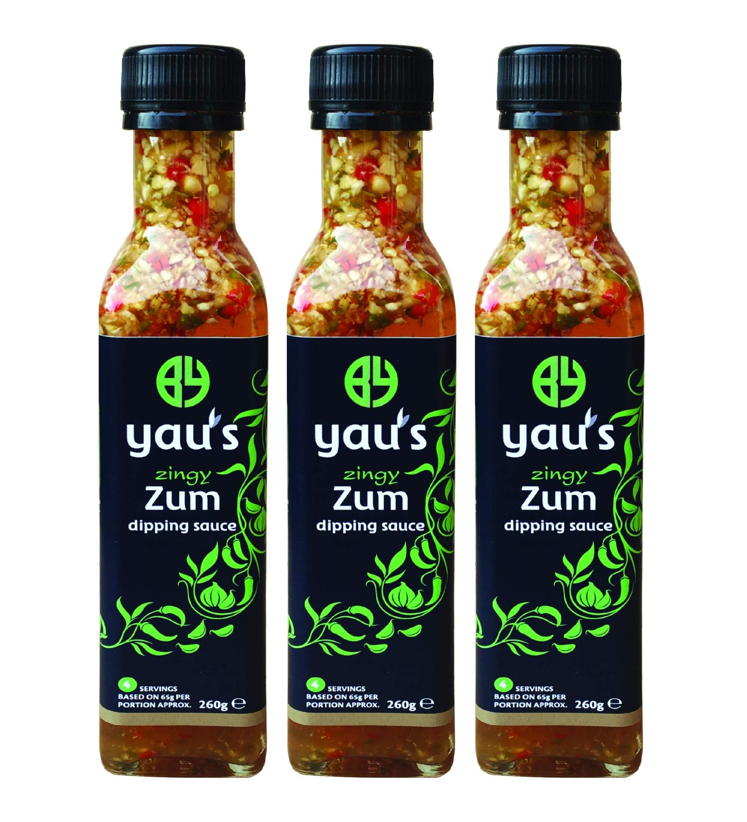 Yau's Zingy Zum Sauce Vietnamese Nouc Cham Family Recipe Zero-Fat Dressing an Alternative to Soy Sauce Made with Anchovies. Made with All Natural Ingredients. Zingy Zum is Gluten-Free. 3x260g - Buy Online on GoSupps.com