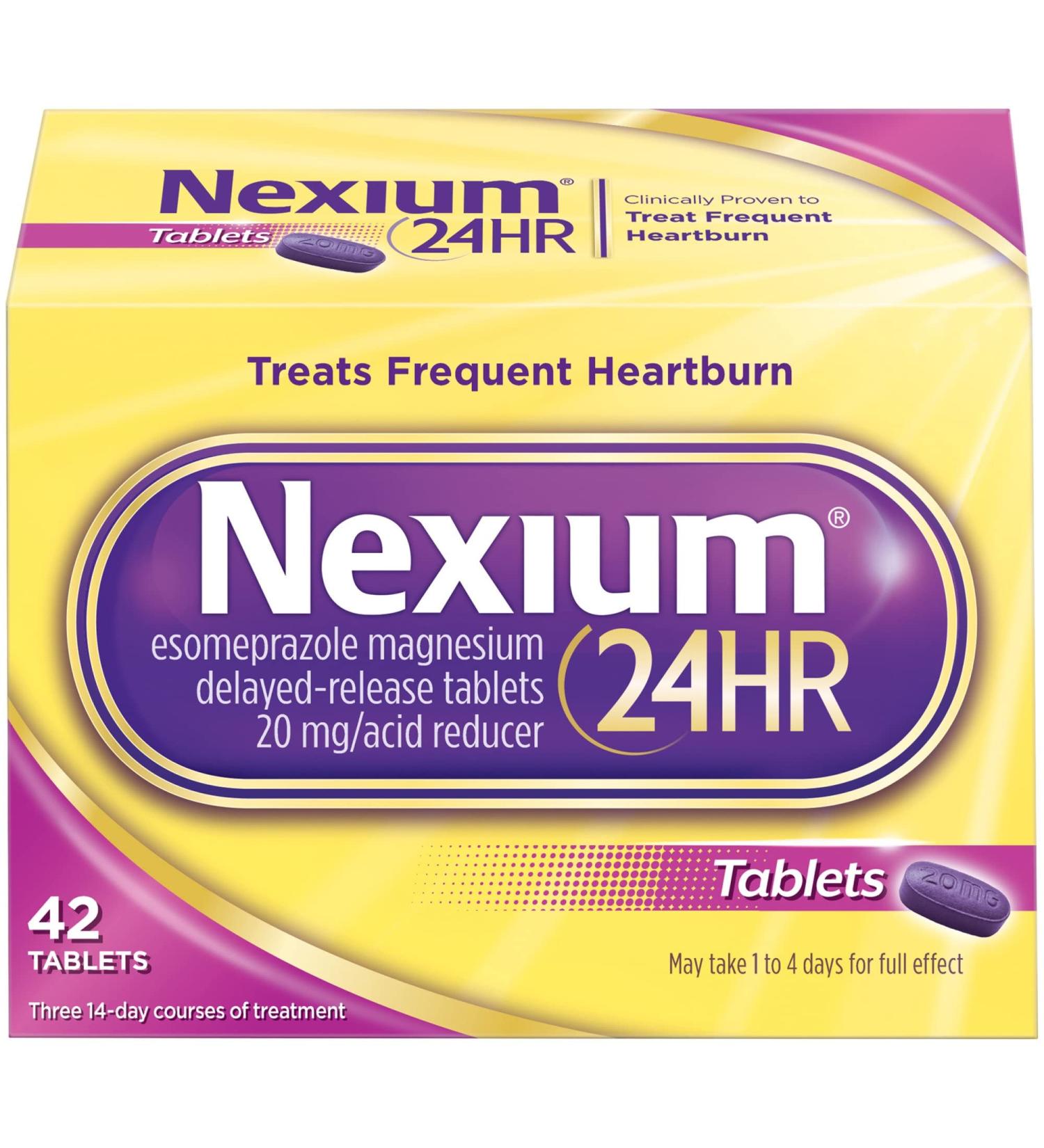 Nexium 24-Hour Heartburn Relief - Buy 3 Packs (42 Tablets Each) - International Shipping Available - Buy Online on GoSupps.com