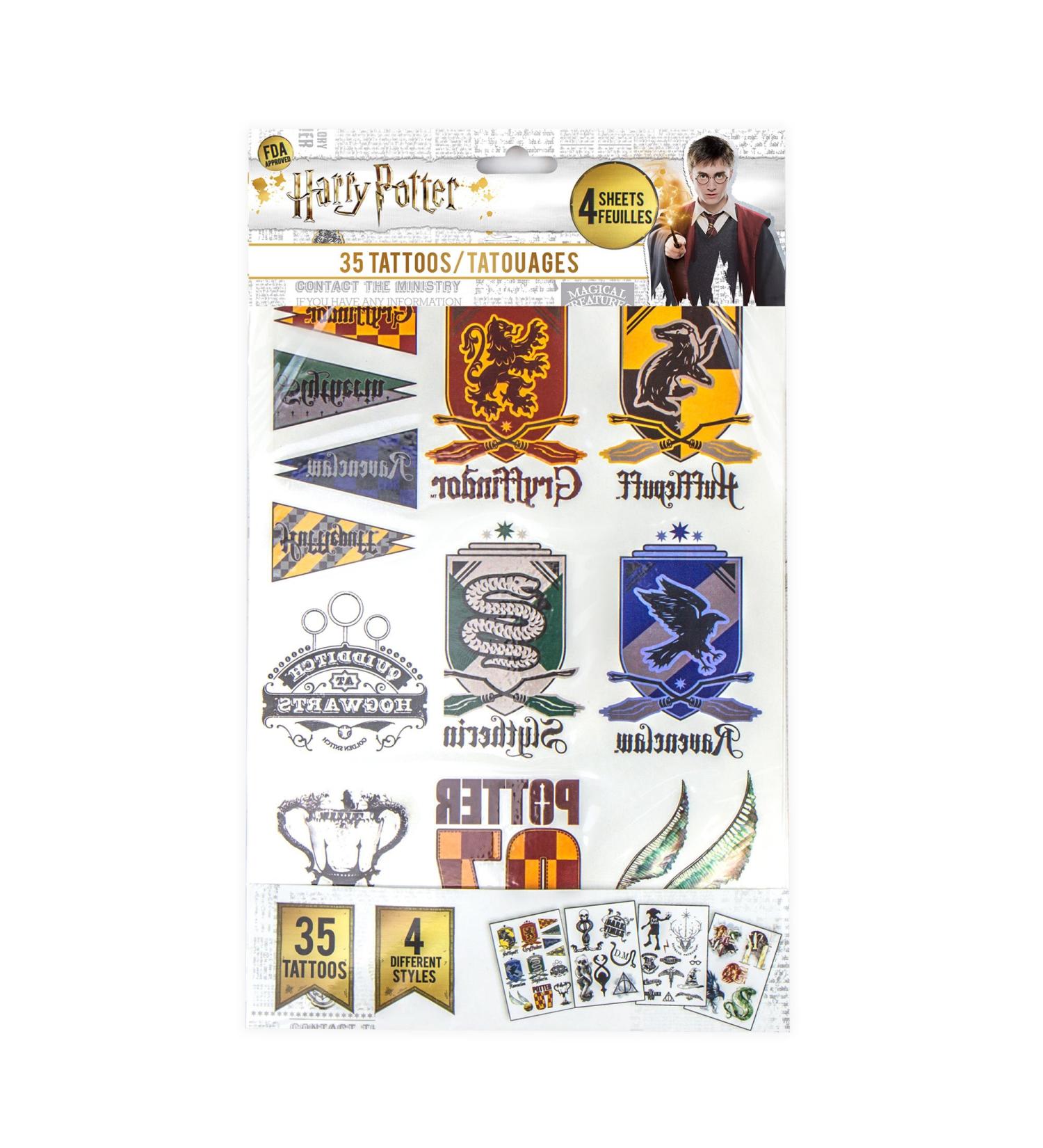 Cinereplicas Harry Potter Temporary Tattoos - 35 Tattoos - Officially Licensed - Buy Online on GoSupps.com