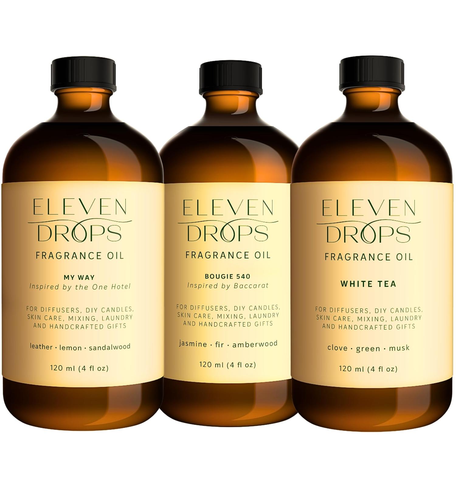 Bougie 540 + My Way + White Tea Fragrance Oil Set 4 oz Premium Oils for Diffusers Candles Soap Laundry & More Long Lasting USA Made IFRA Compliant Non-Diluted Vegan & Pet Safe - Buy Online on GoSupps.com