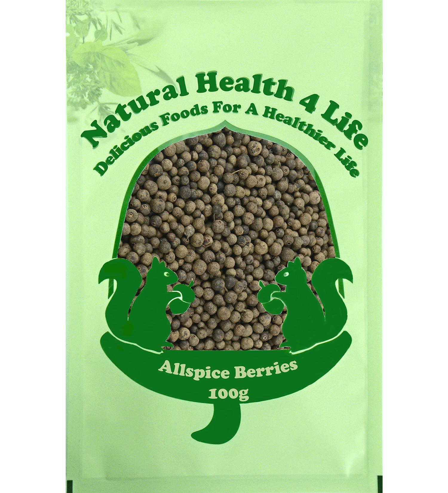 Natural Health 4 Life Dried Spices Whole Allspice Berries (Pimento) Seasoning 100 g in Bag (1 Bag) - Buy Online on GoSupps.com