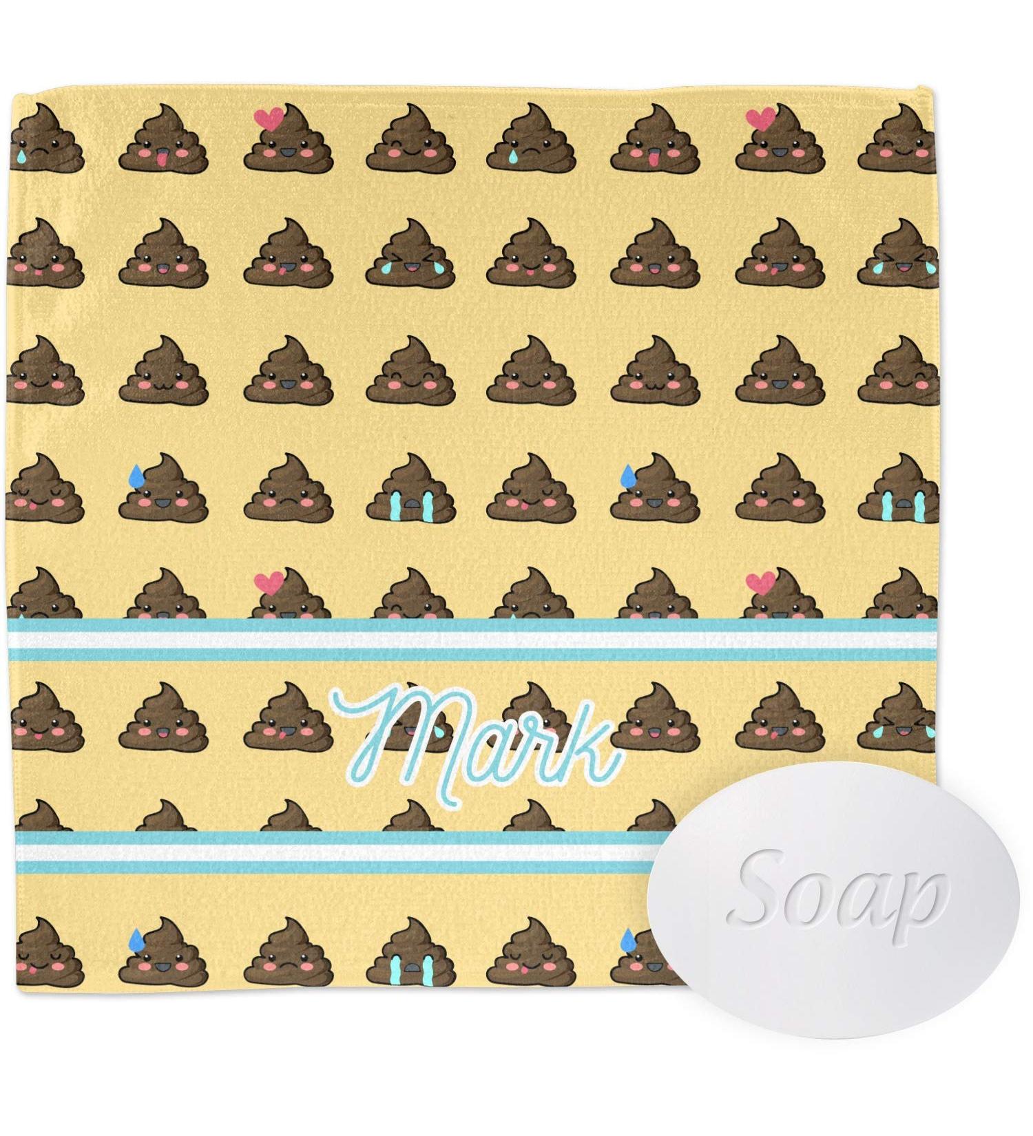 YouCustomizeIt Poop Emoji Washcloth (Personalized)
