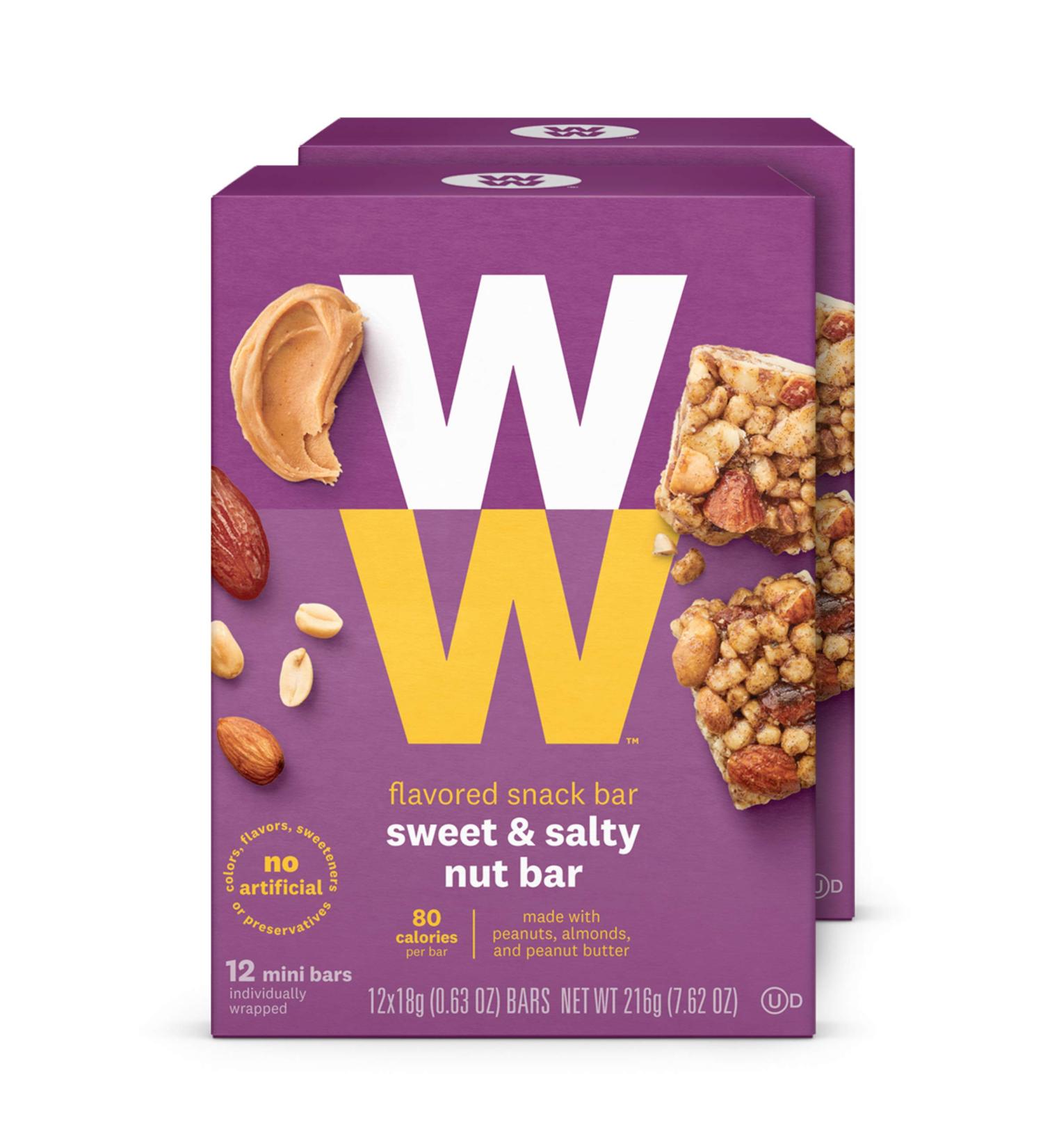 Discontinued WW Sweet and Salty Nut Mini Bar - High Protein 2 SmartPoints Snack Bar - 24 Count - Weight Watchers Salty 12 ct x 2 Boxes - Buy Online on GoSupps.com