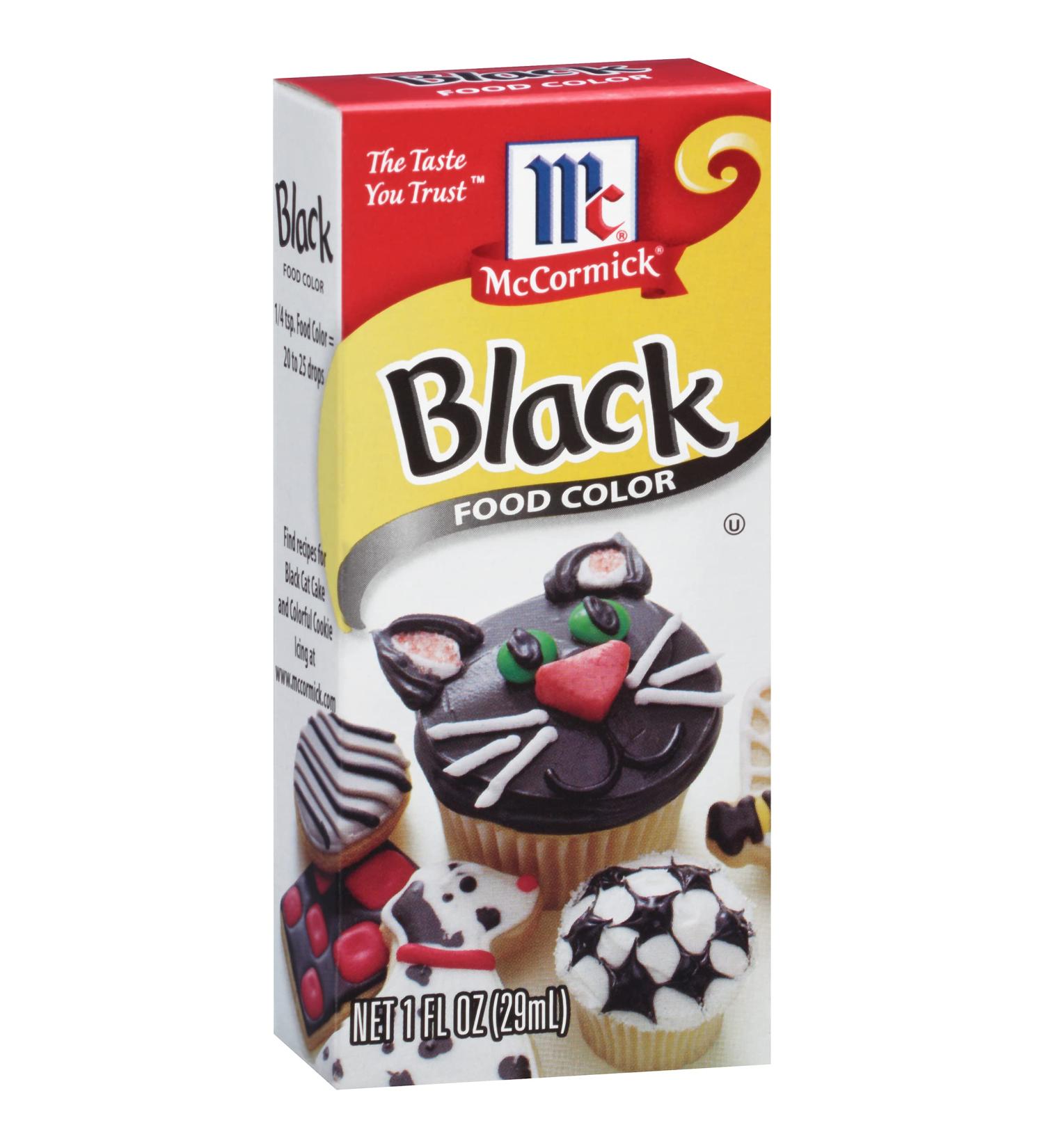 McCormick Black Food Color - 1 fl oz | Professional Grade Coloring Agent - Buy Online on GoSupps.com