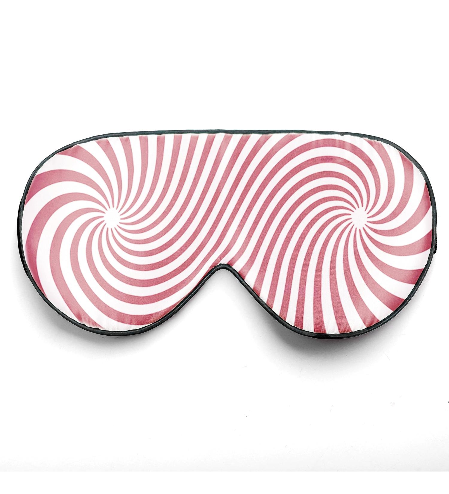 100% Silk Sleep Mask with Adjustable Strap | Comfortable & Super Soft Eye Mask | Ultimate Sleeping Aid | Blindfold DizzyingLines-Pink - Buy Online on GoSupps.com