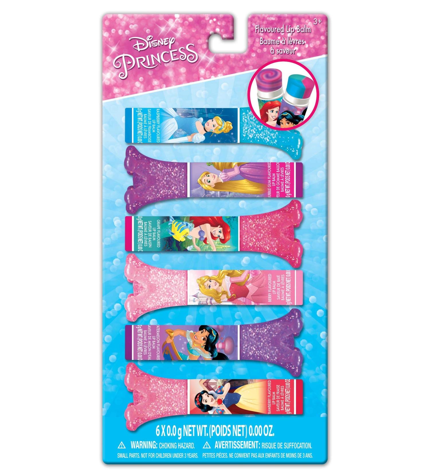 Townley Girl Disney Princess Lip Balm Swirls with Crown Caps - 6 CT - Buy Online on GoSupps.com