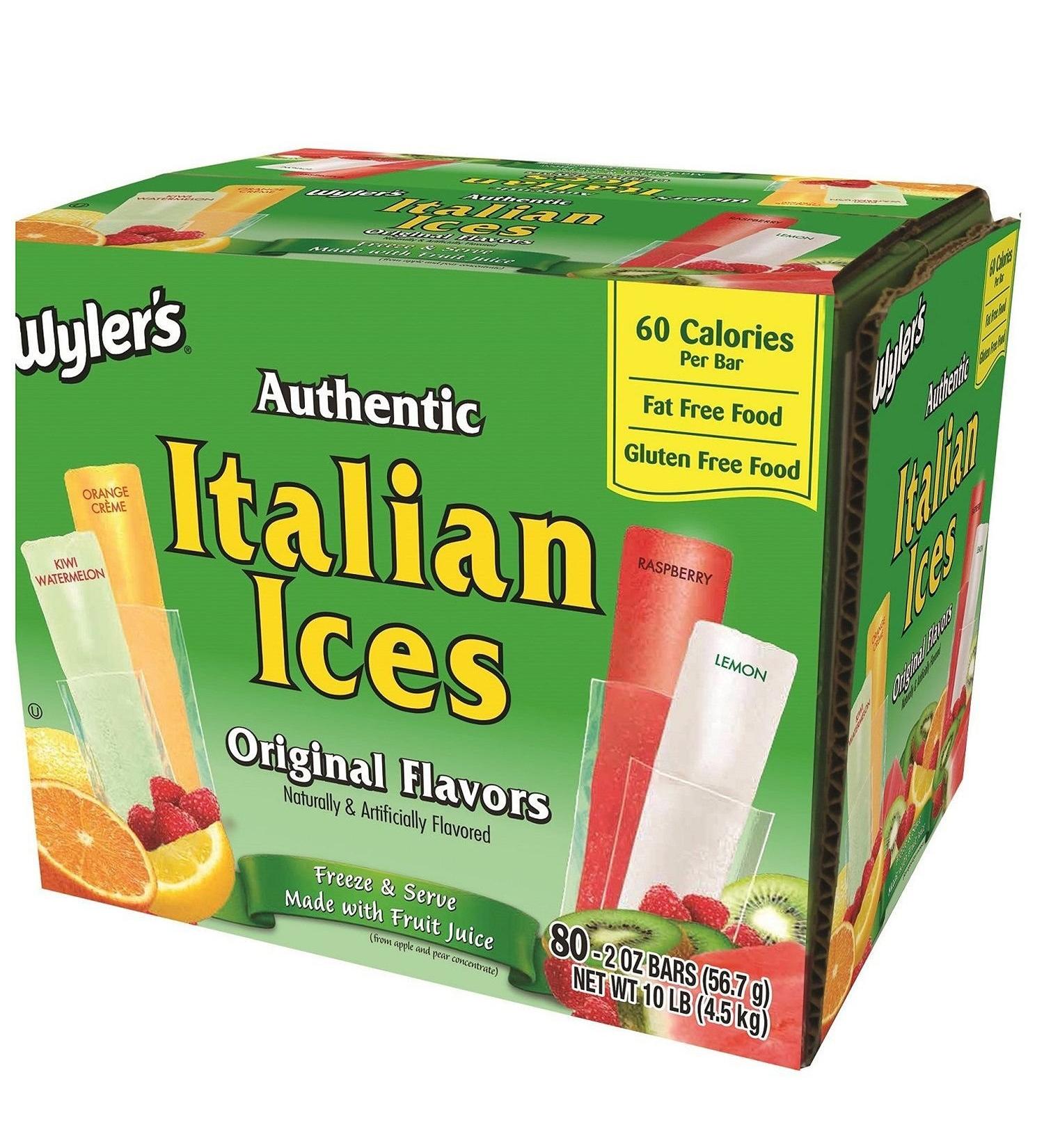 Wyler's Italian Ice Freezer Bar 2 oz 80 Count - Original Flavor - Pack of 80 - Buy Online on GoSupps.com