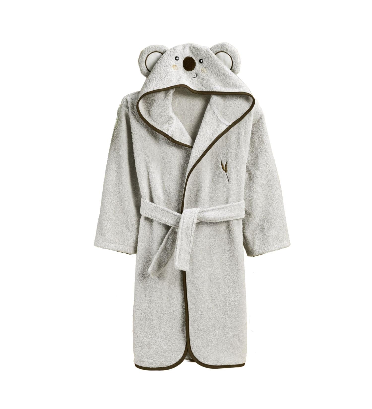 Ely Parker Kids Terry Bathrobe - Super Soft Turkish Cotton Hooded Towel for Boys & Girls (Ages 5-6) - Comfortable Absorbent Koala Design - Buy Online on GoSupps.com