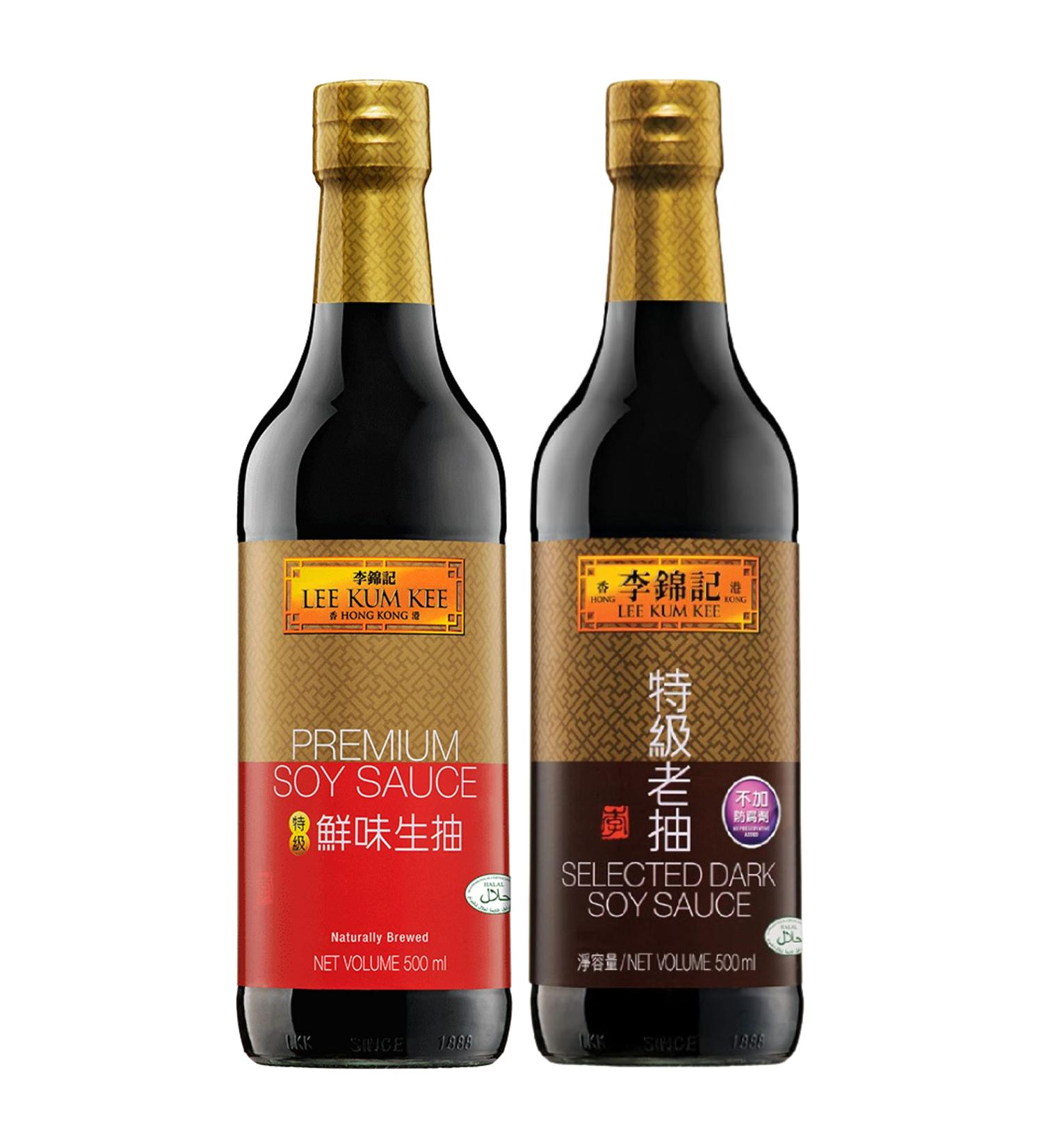 Lee Kum Kee Premium Soy Sauce Bundle (Light and Dark) - Pack of 2 - Buy Online on GoSupps.com