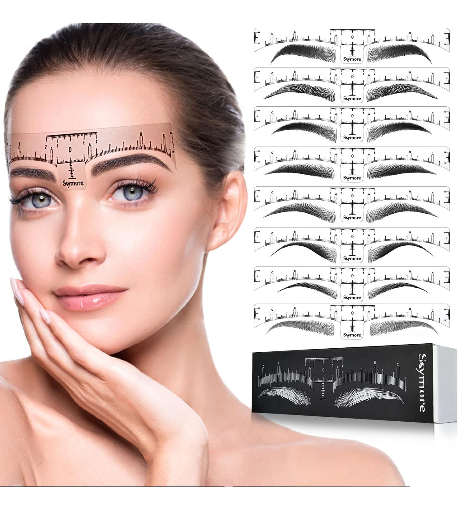 Skymore Eyebrow Ruler 100Pcs - Disposable Microblading Stencil & Shape Kit for Perfect Brows | 3-Minute Makeup Tool - Buy Online on GoSupps.com