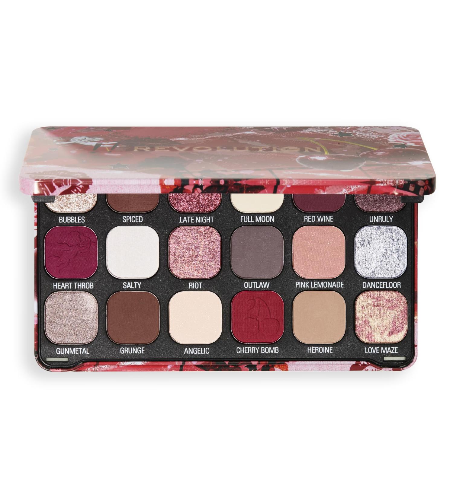 Revolution Beauty Forever Flawless Eyeshadow Palette 18 Pigmented Matte & Shimmer Shades Vegan & Cruelty-Free Cherry Rebel - Buy Online on GoSupps.com