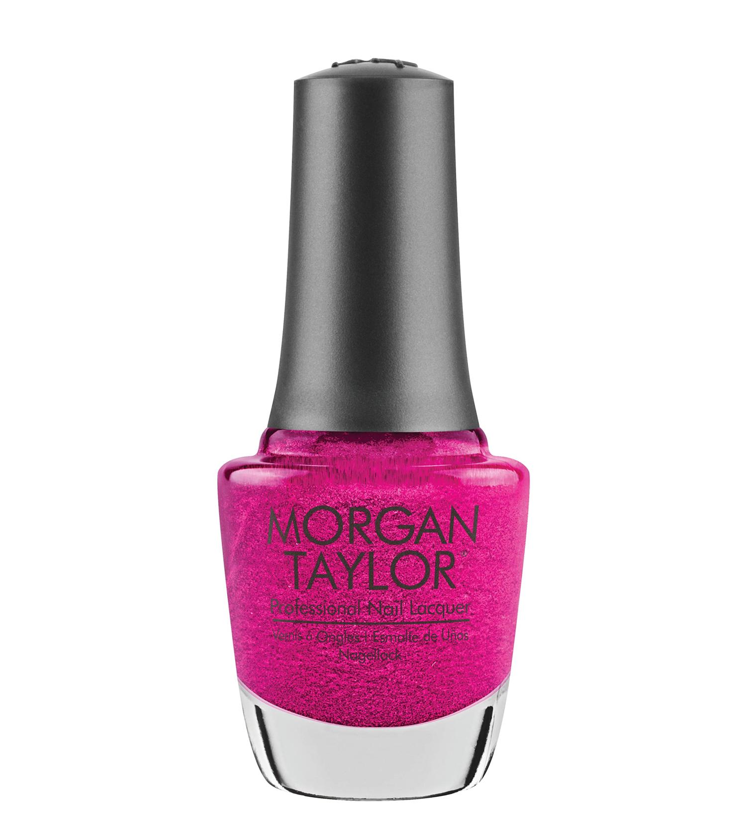 Morgan Taylor High Voltage Metallic Pink Nail Lacquer .5 oz - Long Lasting Sparkle Polish - Buy Online on GoSupps.com