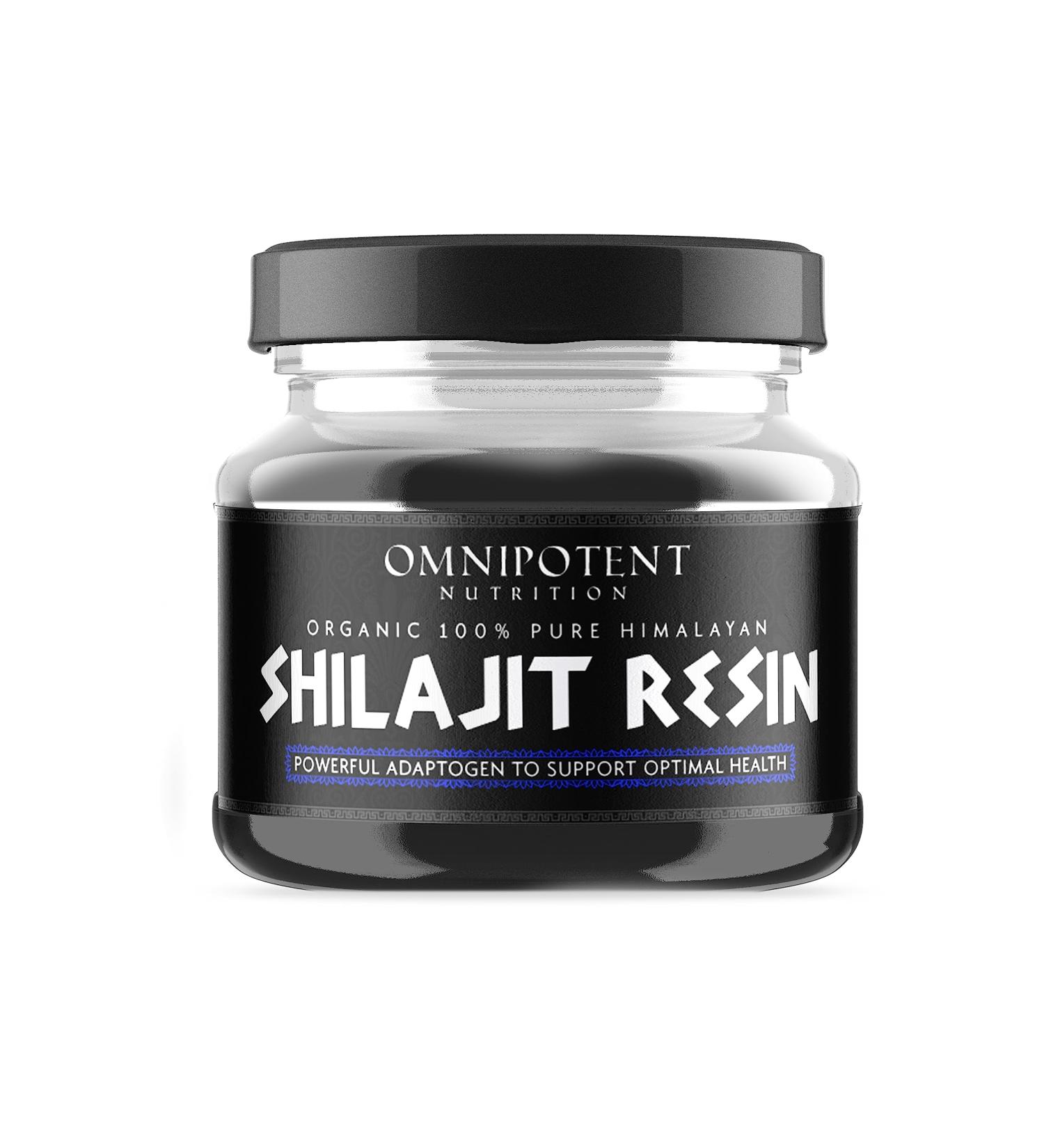 Organic Pure Himalayan Shilajit Resin 25g with Spoon - 85+ Trace Minerals & Fulvic Acid - High Nutritional Potency - 50 Servings - Buy Online on GoSupps.com