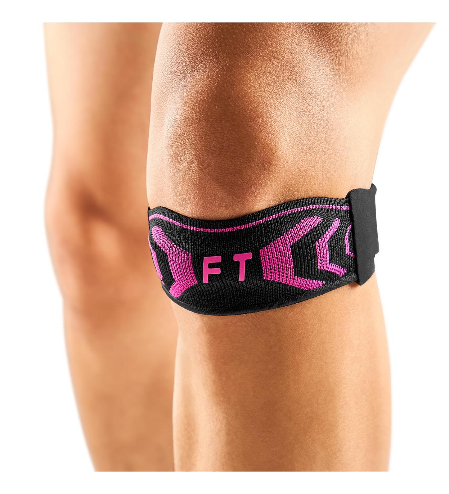 FREETOO Patella Tendon Knee Strap | Shock-Absorbing Knee Brace for Men and Women | Knee Support for Hiking, Basketball, Running | Rose Red | L/XL Size - Buy Online on GoSupps.com