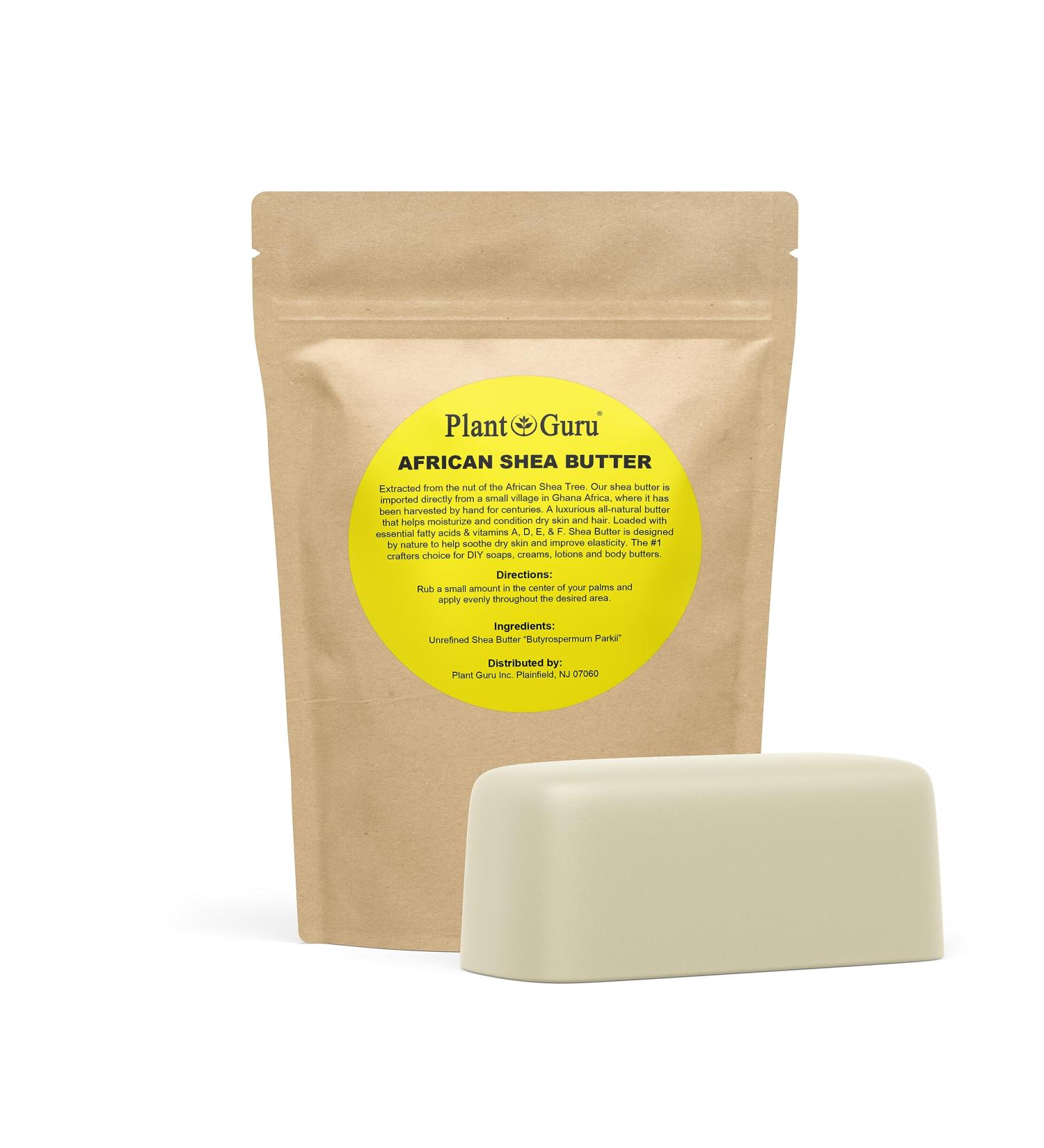 Raw African Shea Butter 1 lb Bar - 100% Pure Natural Unrefined IVORY from Ghana | Best Moisturizer for Skin Face & Hair Growth | Ideal for DIY Soap & Lip Balm - Buy Online on GoSupps.com
