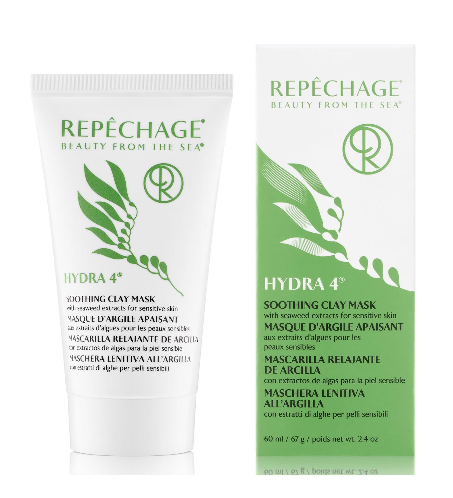 Repechage Hydra 4 Soothing Clay Mask - Calming Clay Mask For Sensitive Skin Deeply Cleanses with Lactic Acid Reduces Redness with Vitamin E and Shea Butter For Dry and Sensitive Skin 2 fl oz.