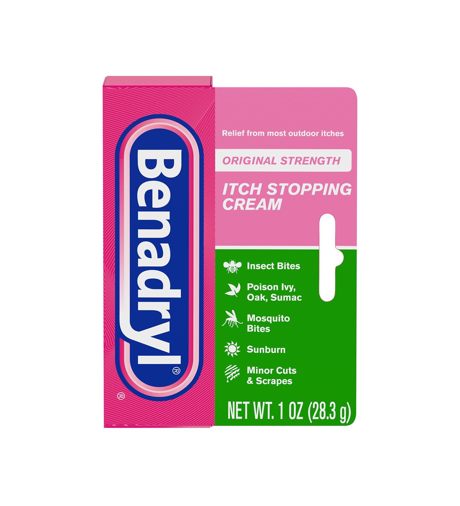 Benadryl Original Strength Anti-Itch Cream - 1 oz (Pack of 6) for Relief from Outdoor Itches - Buy Online on GoSupps.com