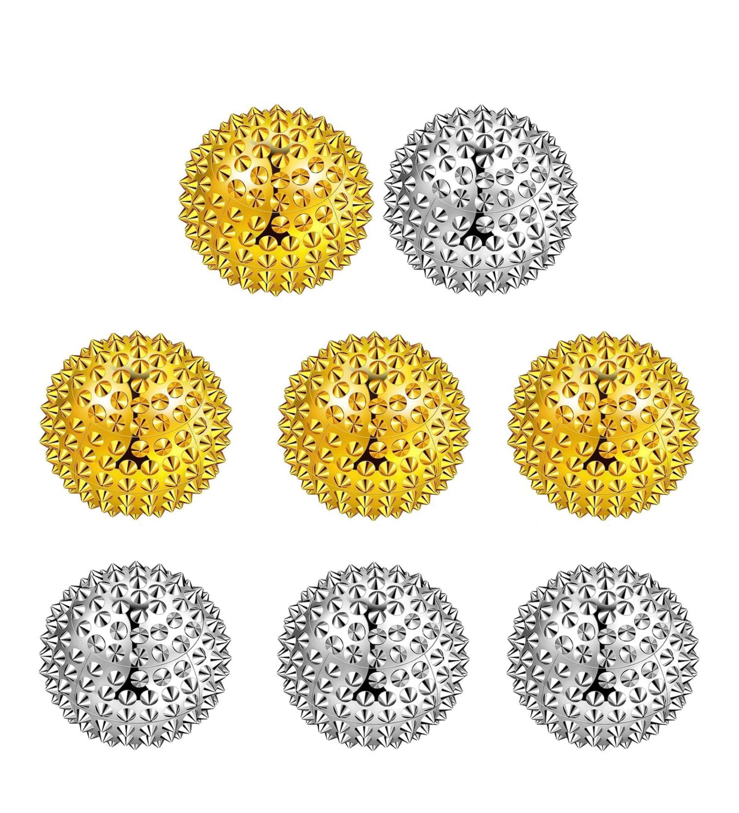 Shop Wekuw 8-Piece Magnetic Acupressure Massage Balls Set | Stress Relief & Muscle Massage | Enhance Wellness with Gold & Silver Options - Buy Online on GoSupps.com