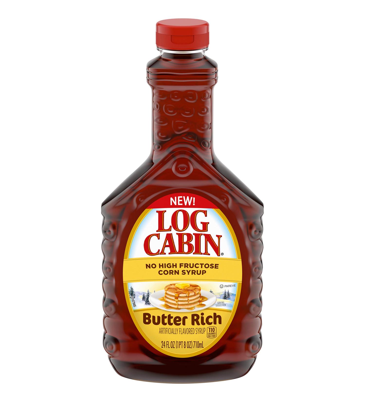 Log Cabin Butter Rich Syrup 24 oz - Perfect Pancake & Waffle Topping - Buy Online on GoSupps.com