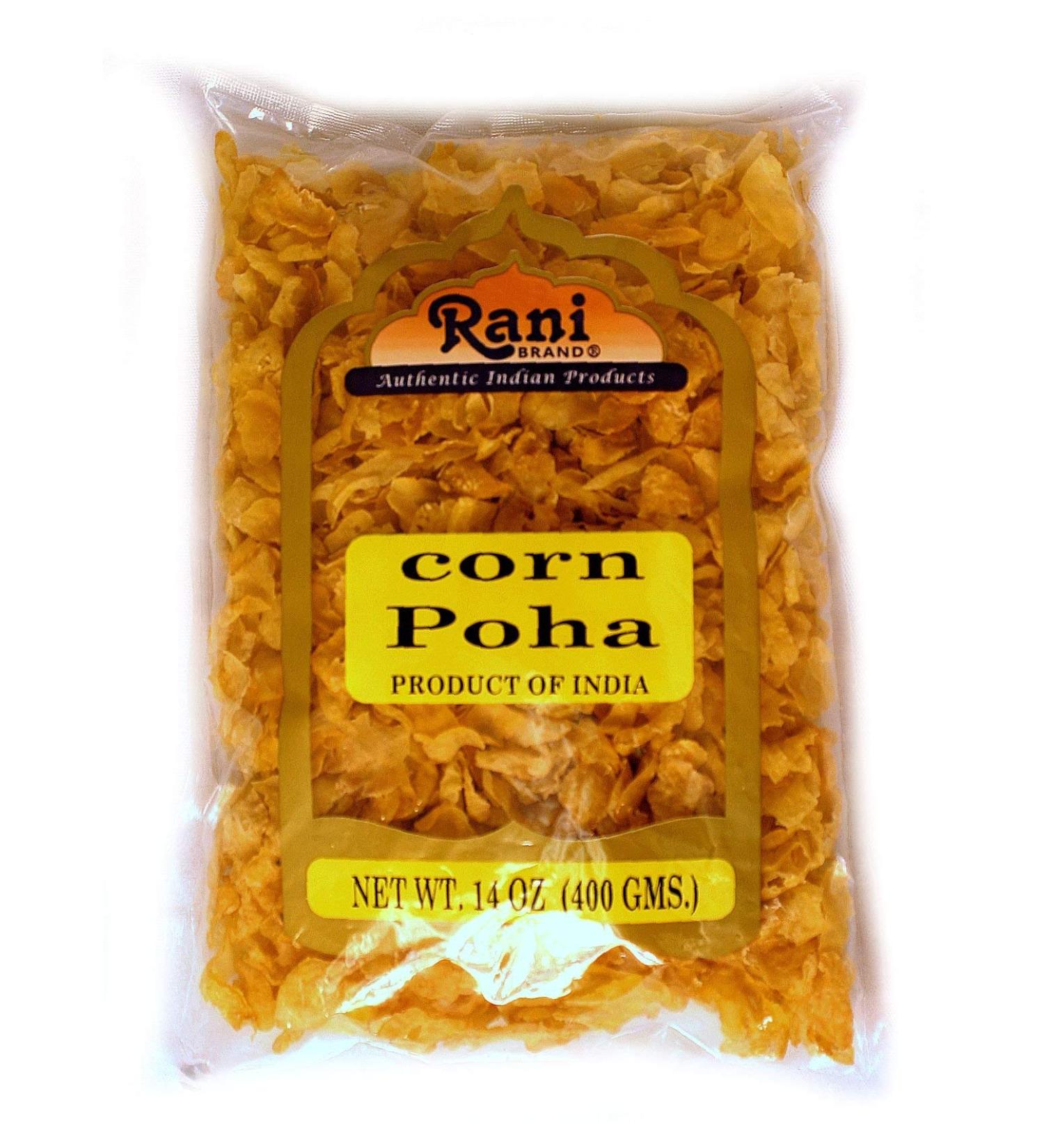 Rani Corn Poha 14oz (400g) All Natural | Gluten Friendly | Vegan | Indian Origin 400g (14oz) - Corn Poha