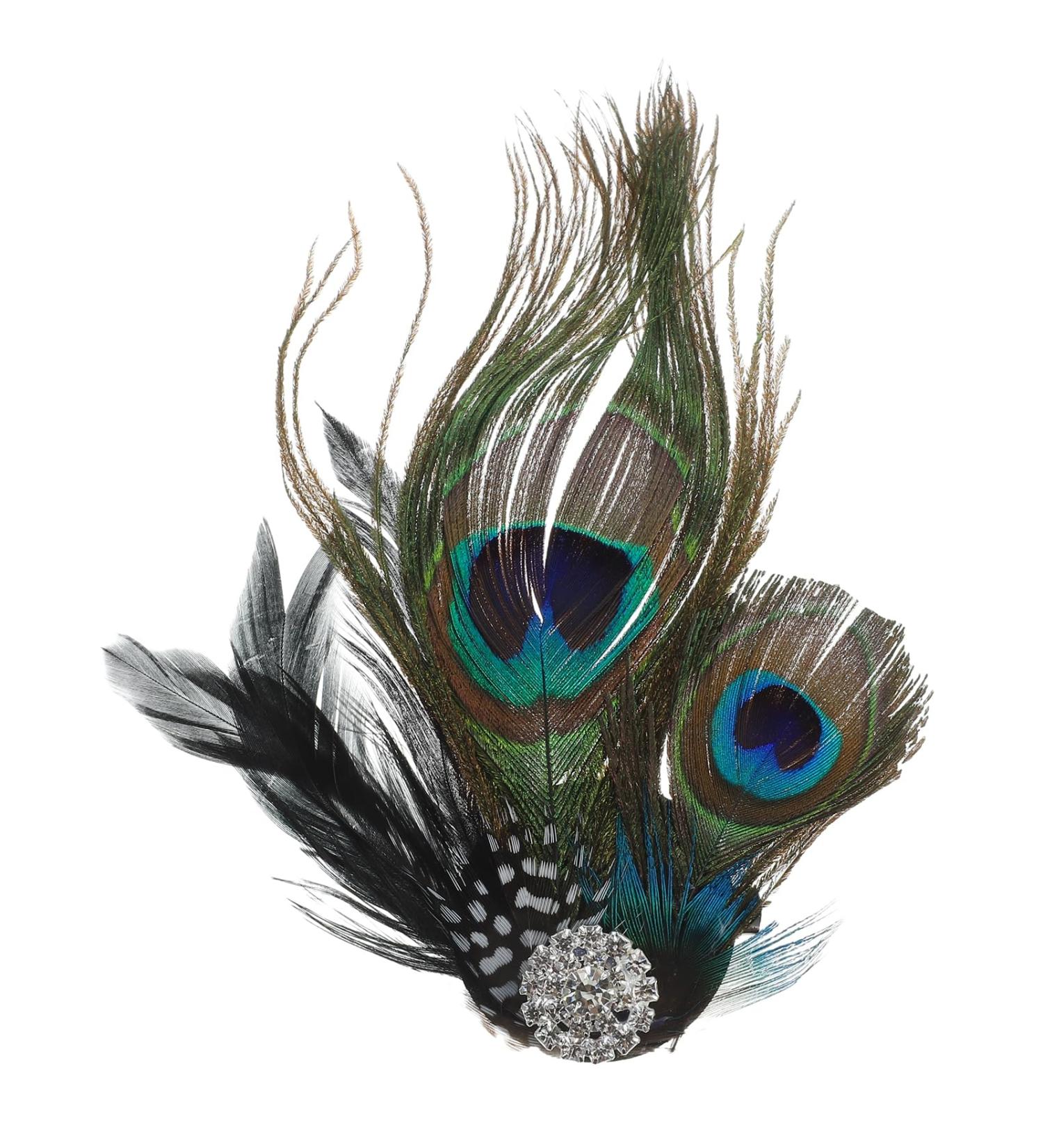 Nuobesty Pfau Fascinator - Elegant Feather Headwear for Dance Parties & Prom | Spring Festive Makeup Accessory - Buy Online on GoSupps.com