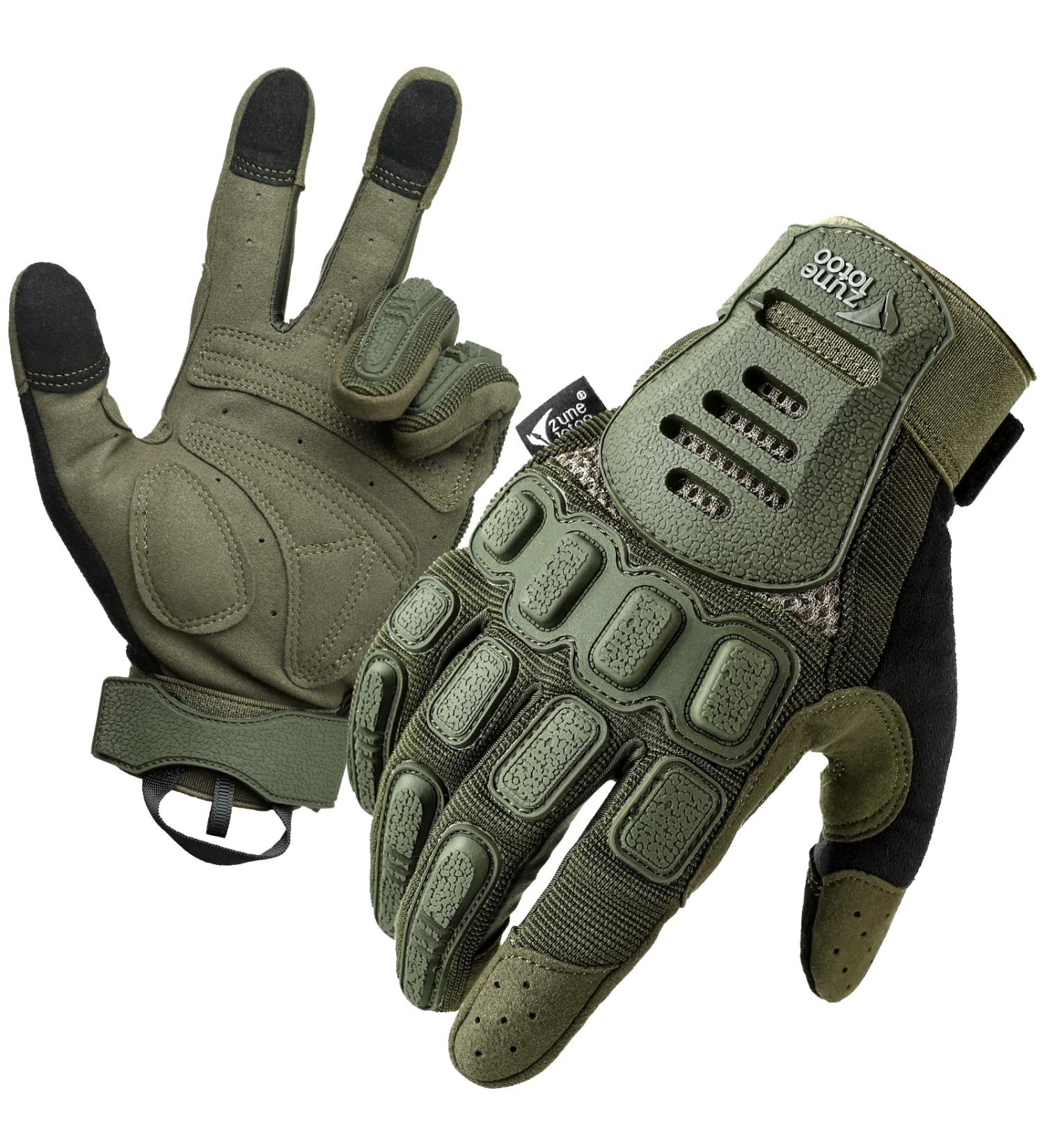 Zure Lotoo Airsoft Gloves - Semi-Finger & Full Finger Tactical Motorcycle Gloves with TPR Impact Protection for Climbing & Outdoor Activities | High Mobility & Shock-Damping | XL Size ZAG2 - Buy Online on GoSupps.com
