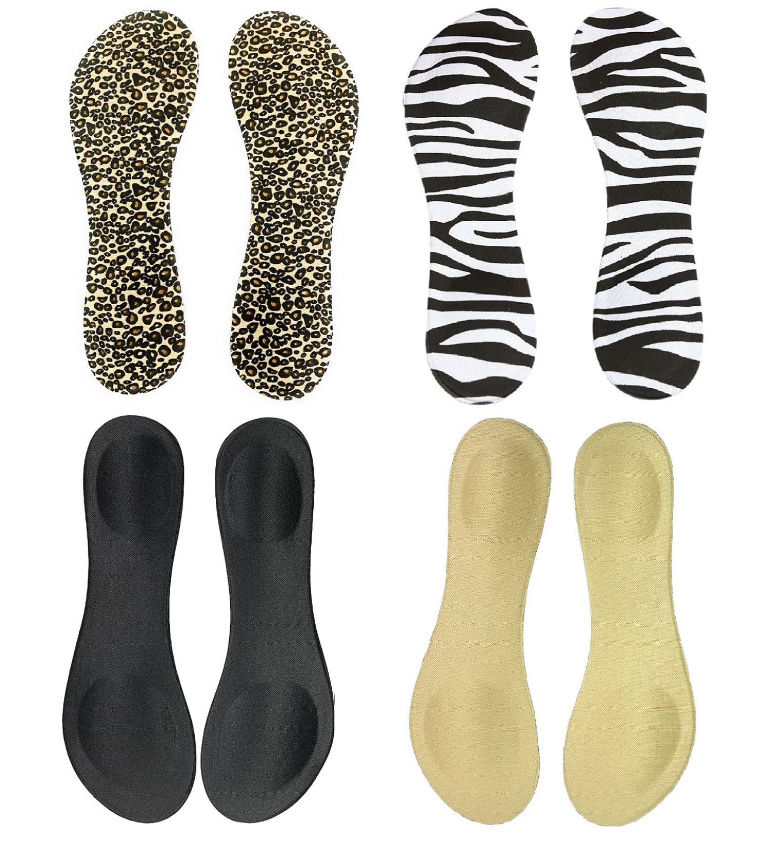 Happystep 3/4 Length Thin Shoe Insoles for Women - Cushion for High Heels, Pumps, Flats, and Sandals - Shock Absorption - US Women Size 5-7 (4 Pairs) - Buy Online on GoSupps.com