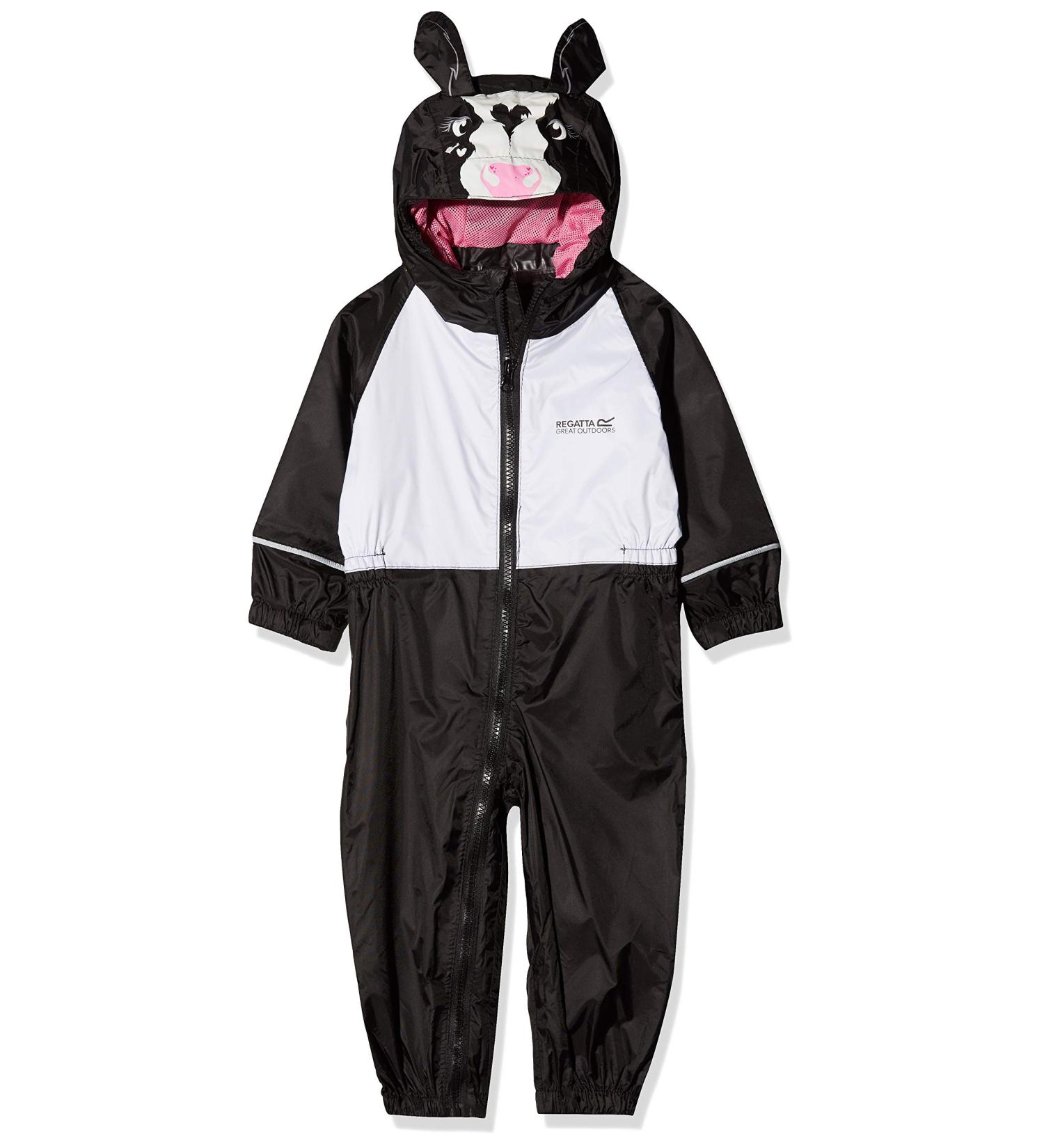 Regatta Girl's Charco All-in-One Suit 24-36 Black/White - Stylish and Functional Outdoor Wear - Buy Online on GoSupps.com