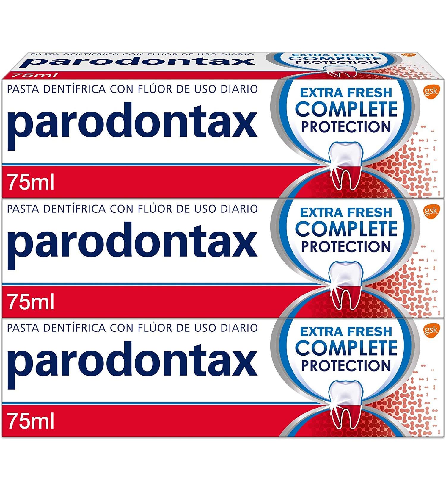Glaxosmithkline SA Parodontax Complete Protection Extra Fresh toothpaste with fluoride helps stop and prevent bleeding gums 3 pieces x 75 ml - Buy Online on GoSupps.com