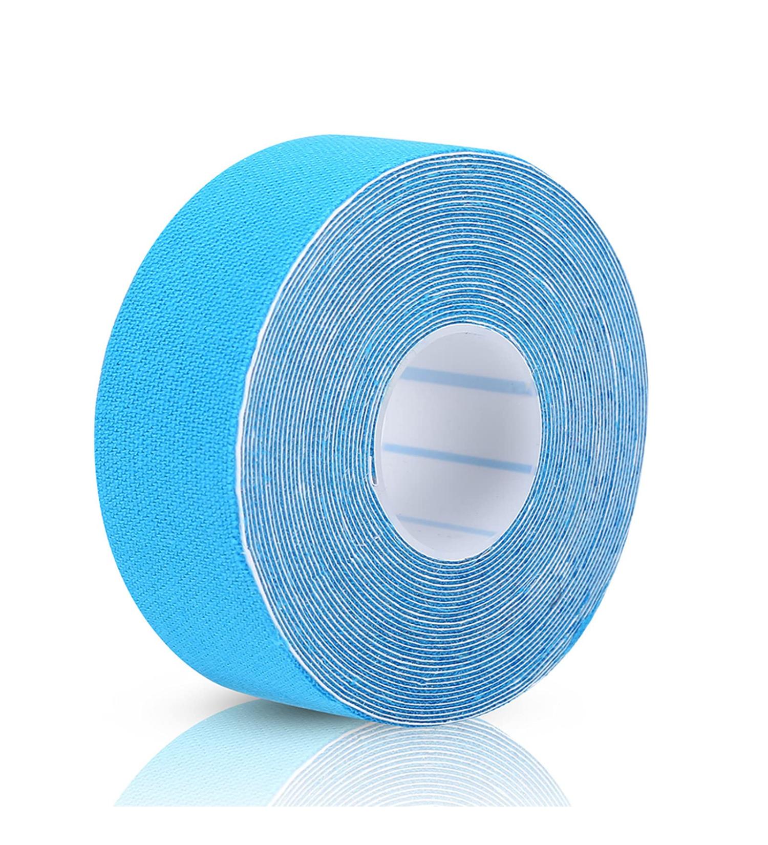 Buy 2Roll Athletic Muscle Tape - Elastic Cotton Compression Tape for Injury Recovery & Strain Relief (Blue) - International Shipping Available - Buy Online on GoSupps.com