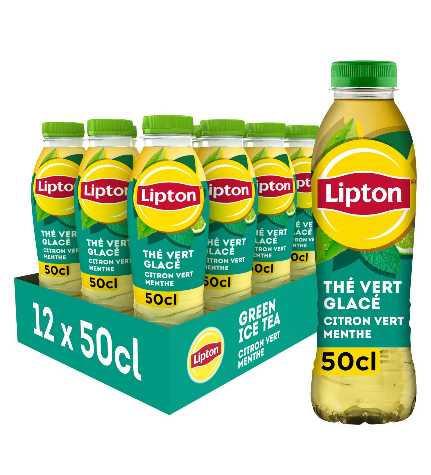 Lipton Ice Tea Ice Green Tea Lime Mint Bottles 12x50CL - Buy Online on GoSupps.com