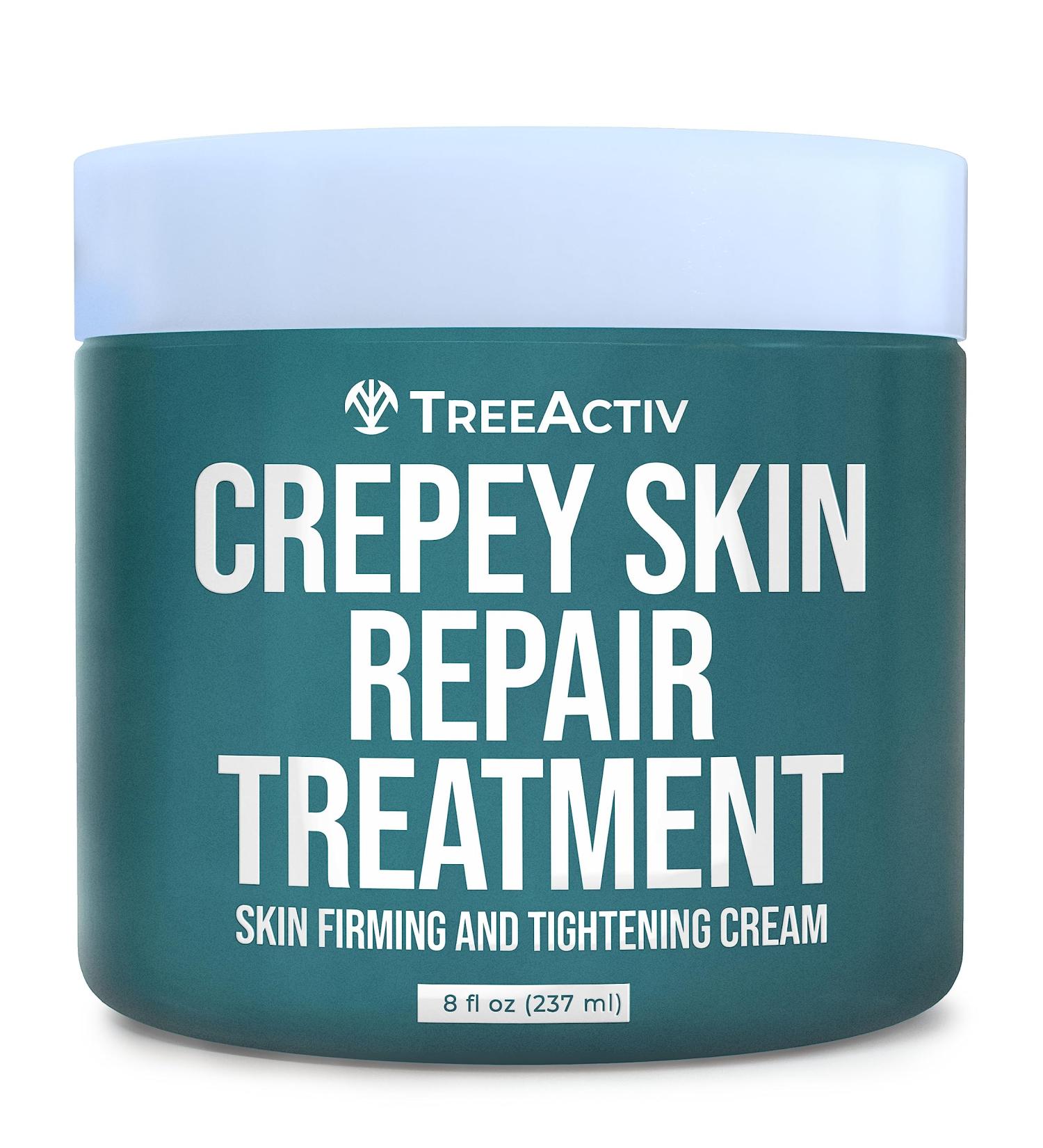 Crepey Skin Firming Cream Hyaluronic Acid & Shea Butter to Smooth Dry Wrinkled Skin 8 oz