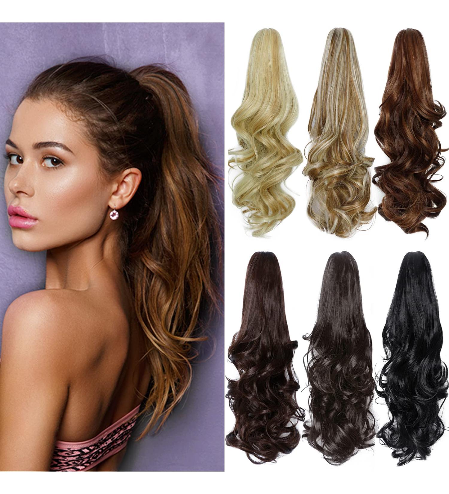 Parxitn 40cm Ponytail Extension - Clip-In Synthetic Hair Blond Braid Perfect for International Shipping - Buy Online on GoSupps.com