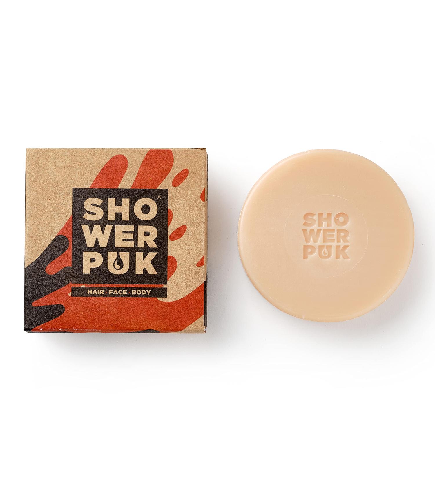 Shower PUK - Argan Oil and Orange 3 in 1 Shower Soap Bar for Body Face and Hair with Shea Butter. Eco Friendly Vegan Plastic-free Moisturising Shower Gel Bar (1x PUK) 1 Count (Pack of 1) - Buy Online on GoSupps.com