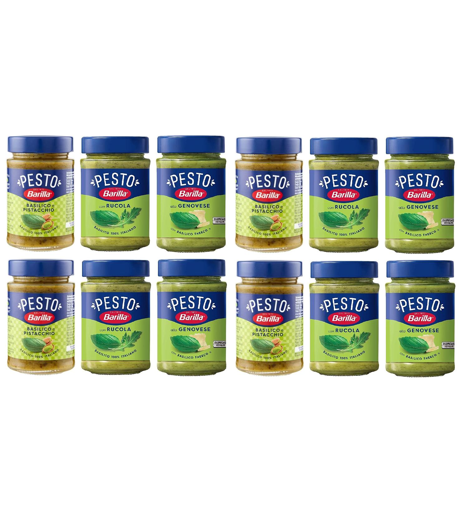 Pack of 12 x Barilla Vert 4 x Pesto Basilico e Rucola 4 x Pesto Genovese 4 x Pesto pistacchio Pesto Basilico e Pistacchio Pest - Buy Online on GoSupps.com
